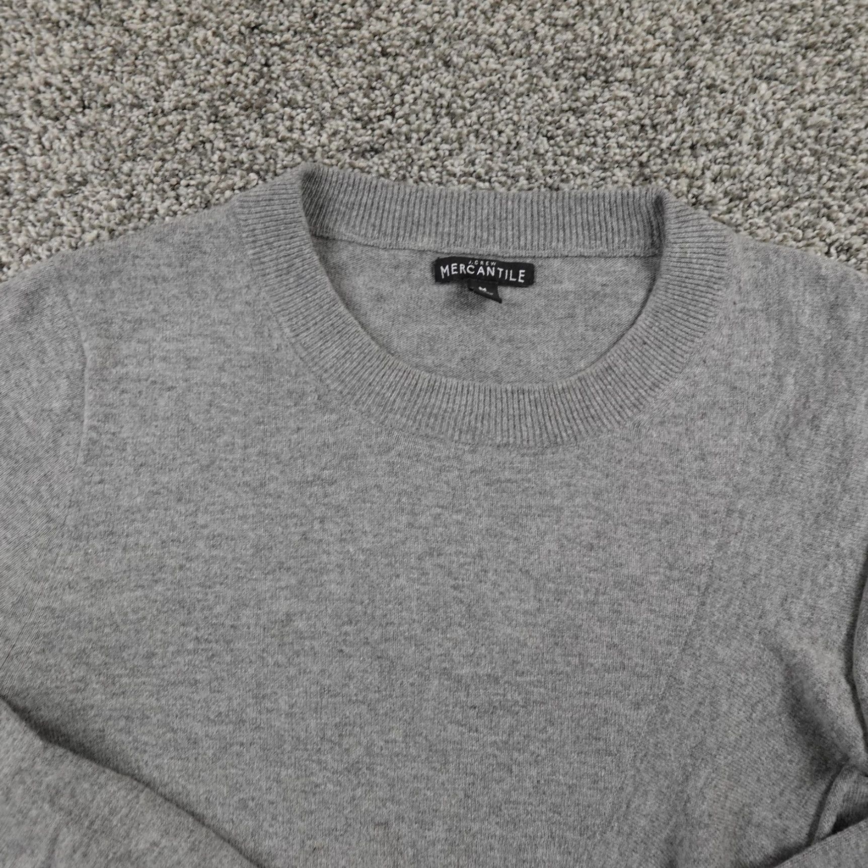 J.Crew J.CREW Sweater Womens M Gray Heather Wool Blend Ruffle Crewneck Pullover Preppy Shirt Size M / US 6-8 / IT 42-44 - 3 Thumbnail