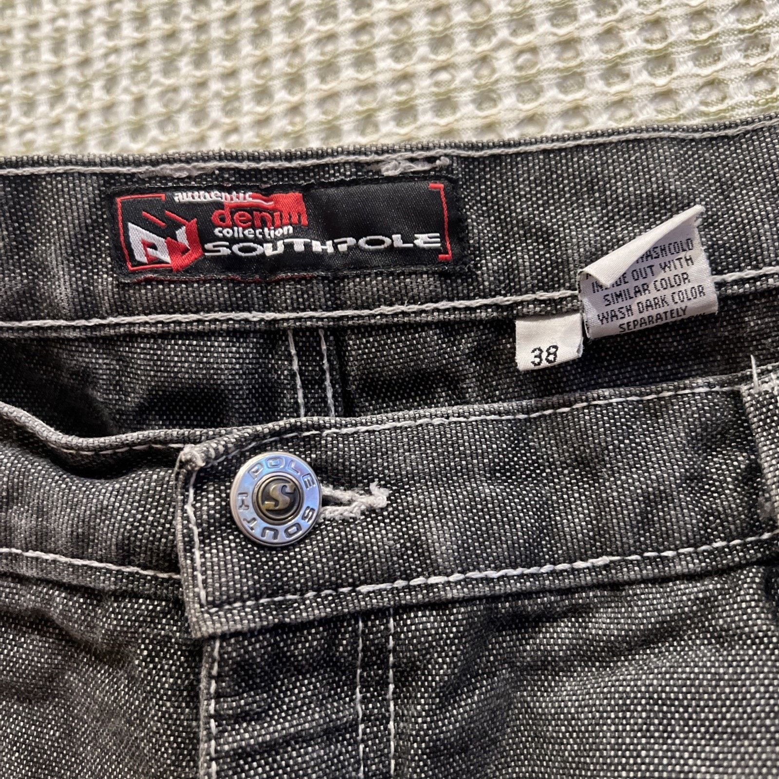 Southpole Southpole Y2K Baggy Shorts Jorts Size 38 Gray Denim JNCO Size US 38 / EU 54 - 16 Thumbnail