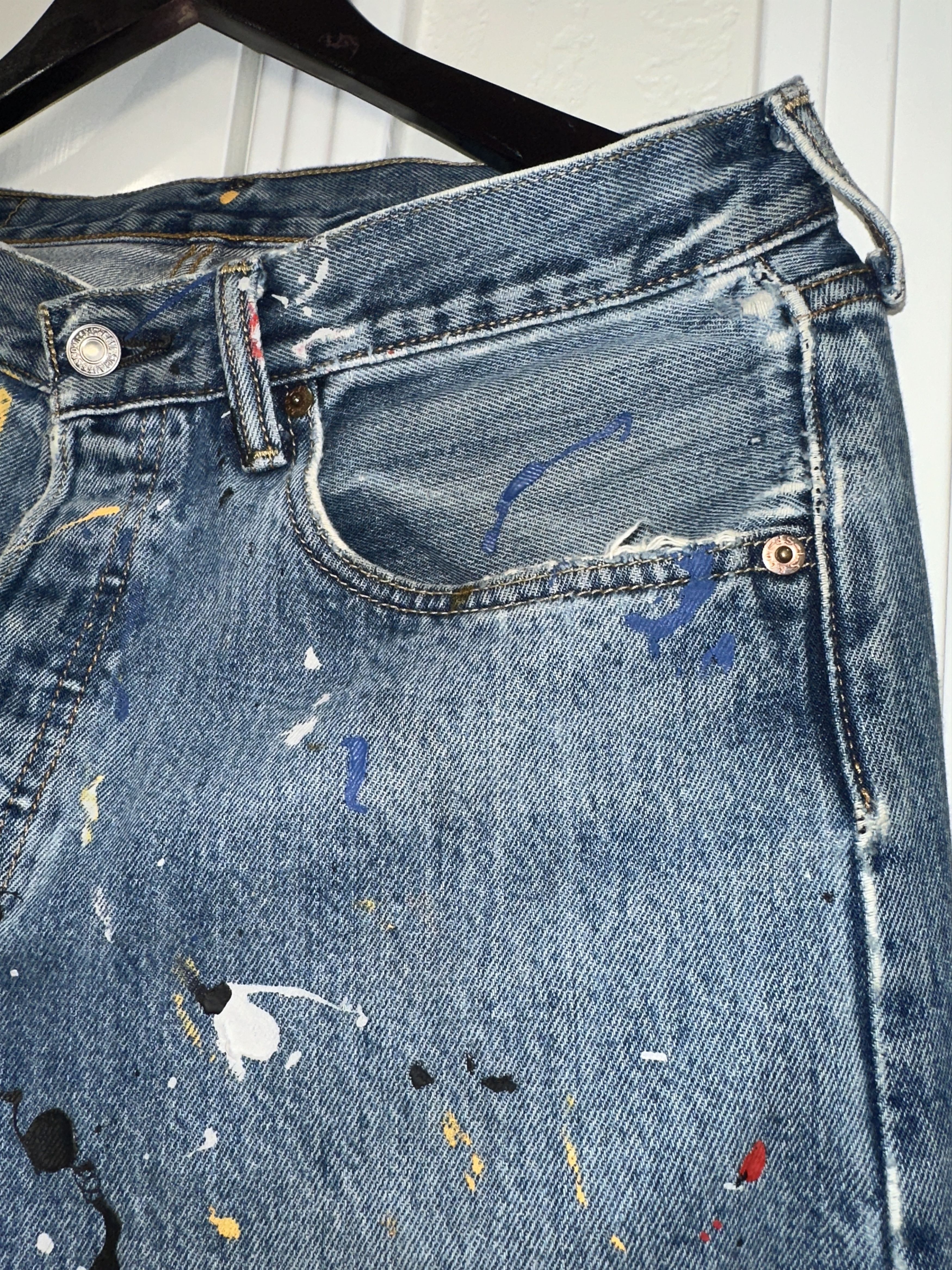 Levi's Vintage Levi's Paint Splatter Jeans Size US 32 / EU 48 - 6 Thumbnail