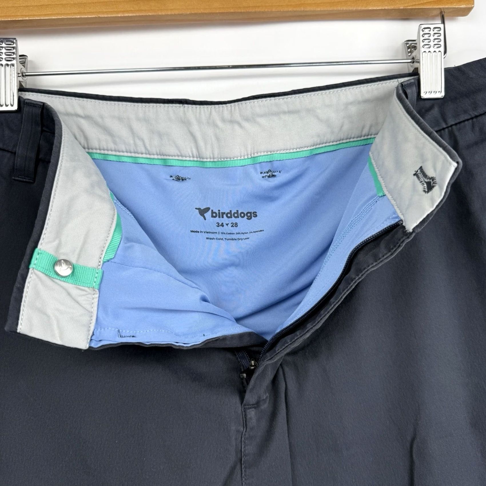 Vintage Birddogs Mens 34x28 Navy Blue Chino Lined Performance Tapered Pants 34x26 Slim Boyfriends? (adjusted) Size US 34 / EU 50 - 4 Thumbnail