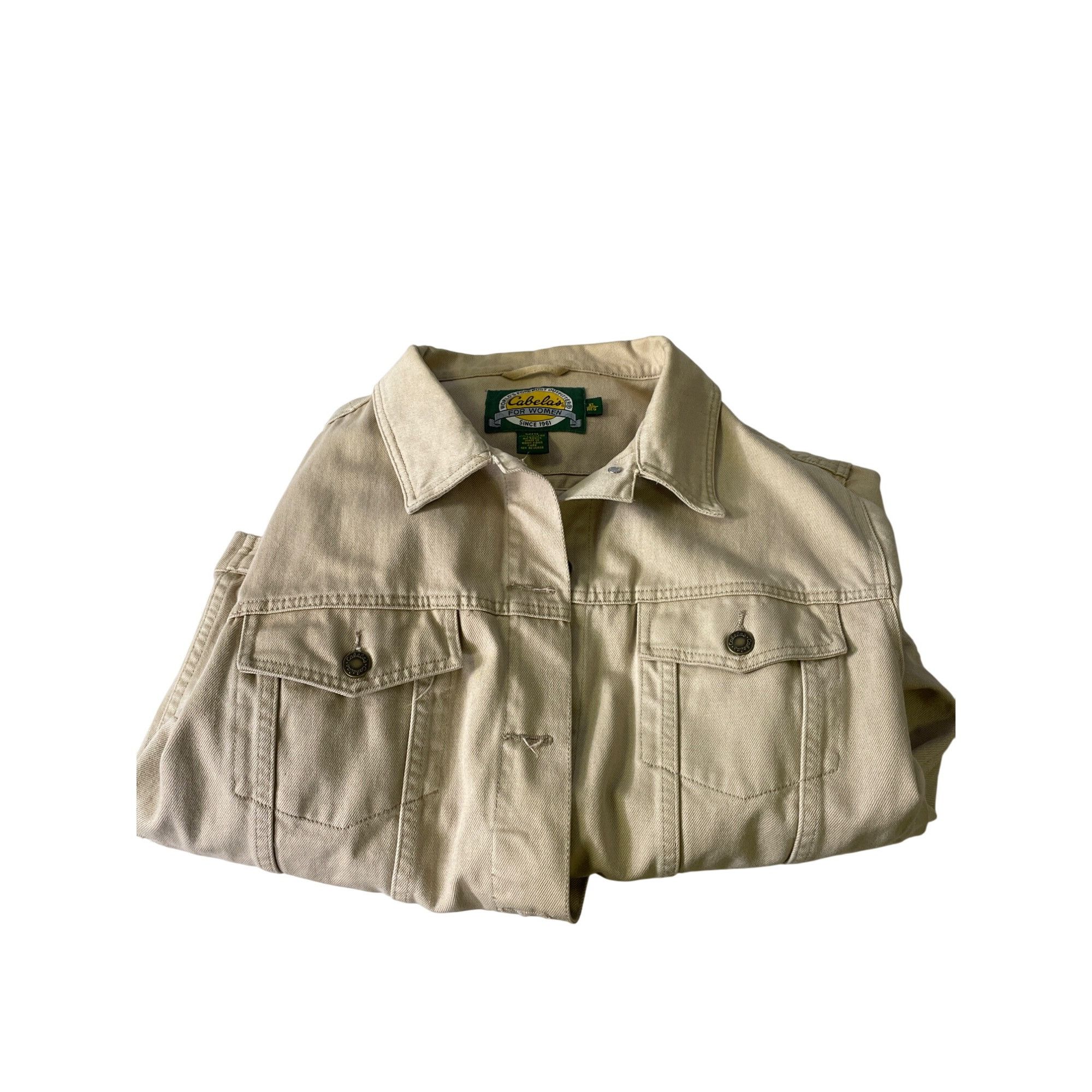 Cabelas Cabelas Womens Beige Denim Jacket Size XL Reg SKU 8699 Size XL / US 12-14 / IT 48-50 - 17 Thumbnail