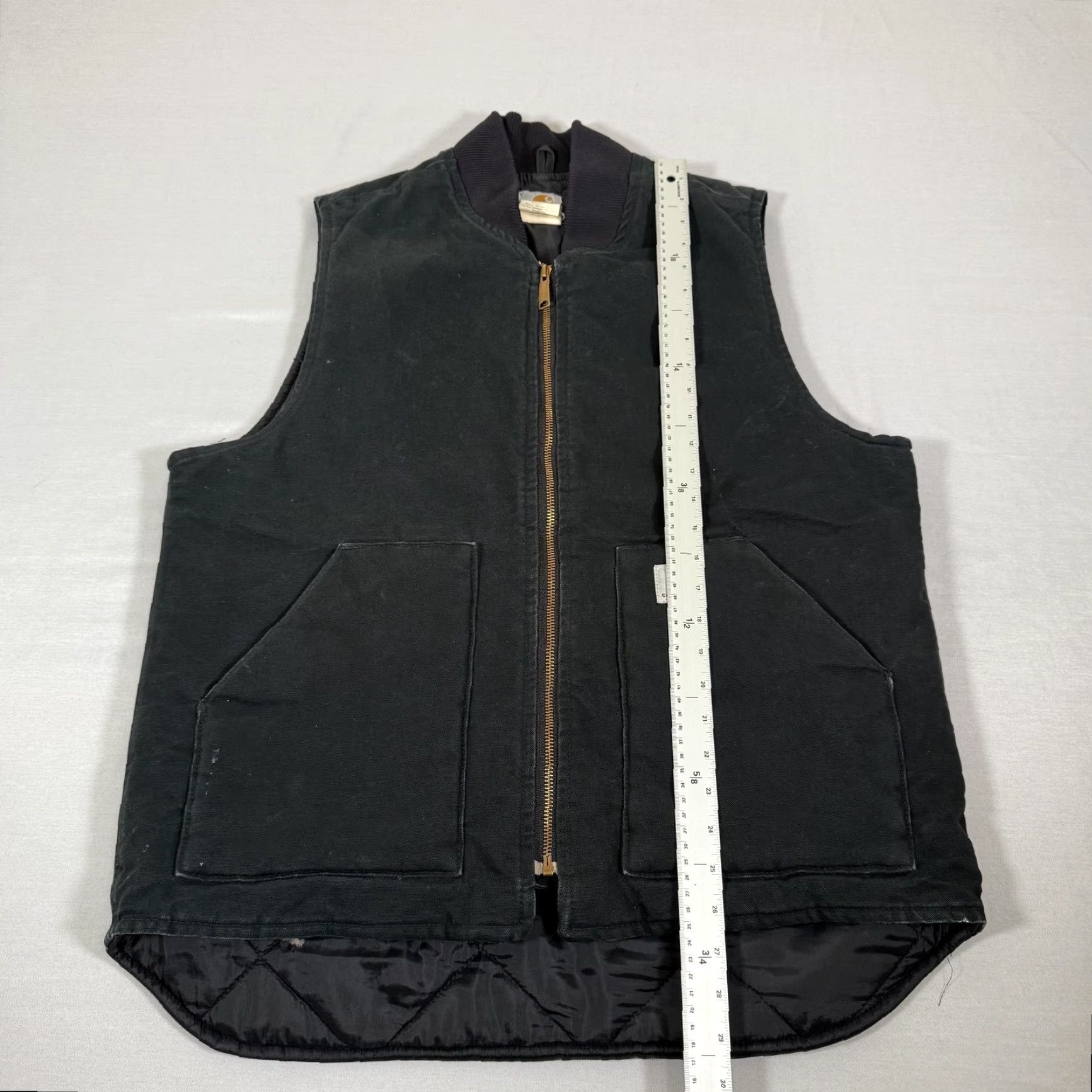Carhartt Carhartt Vest Mens Large Tall Black Duck Canvas Quilted Insulated Zip Up V01 BLK Size US L / EU 52-54 / 3 - 5 Thumbnail