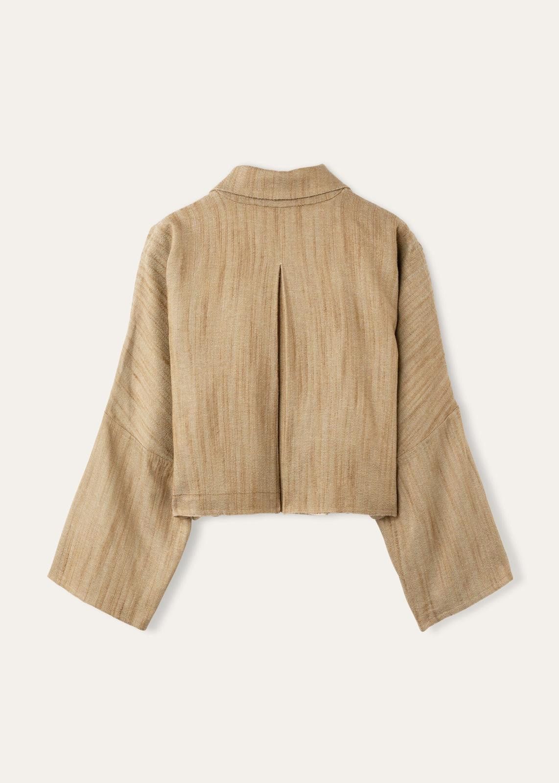 Loro Piana o1srvl11e0425 FAN6633 Jimmy Silk Jacket in Beige Size S / US 4 / IT 40 - 2 Thumbnail