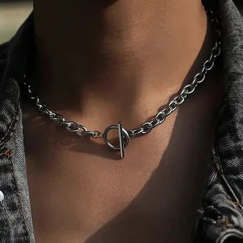 Other 45 CM Simple Toggle Clasps Choker Chain Necklace Size ONE SIZE - 3 Thumbnail
