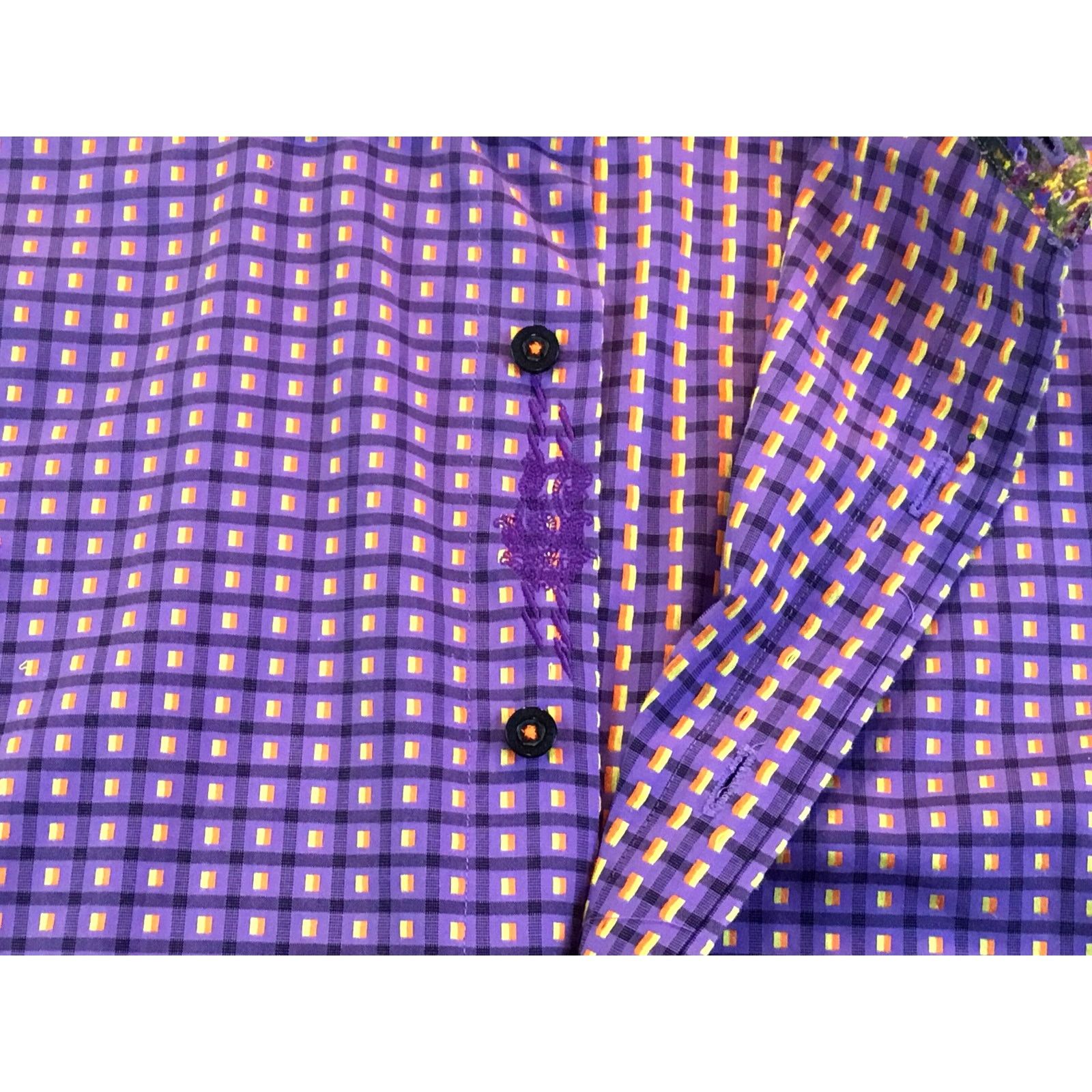 Robert Graham Robert Graham XL Purple Print Long Sleeve Shirt Size US XL / EU 56 / 4 - 12 Thumbnail