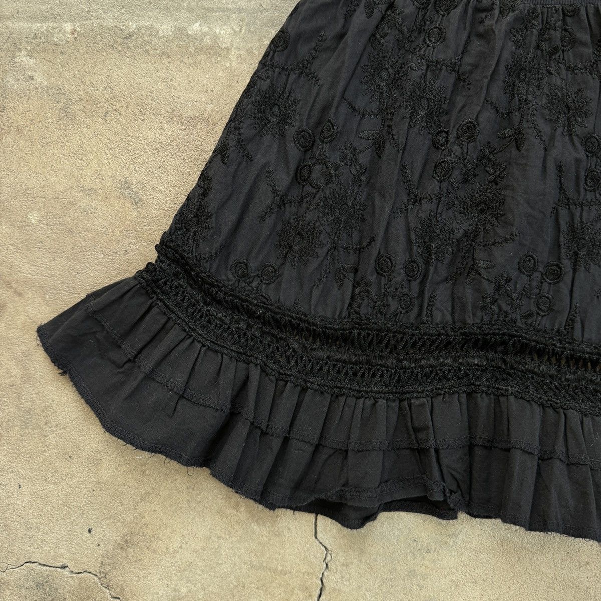Vintage Vintage Italy Cotton Mini Skirt Size 25" / US 0 / IT 36 - 4 Thumbnail