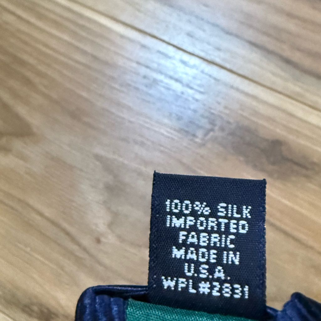 Tommy Hilfiger Tommy Hilfiger Black Silk Windowpane Tie USA 3.75” Classic Size 26 - 4 Thumbnail