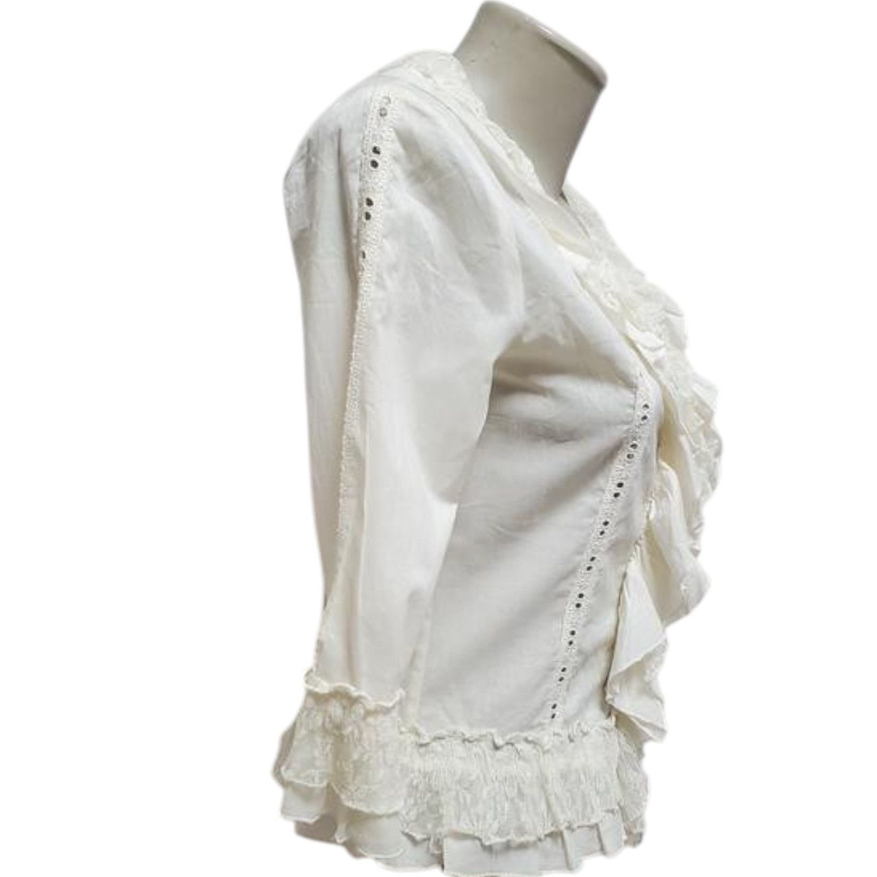 George Cream ruffled blouse brand George sz M Size S / US 4 / IT 40 - 2 Thumbnail
