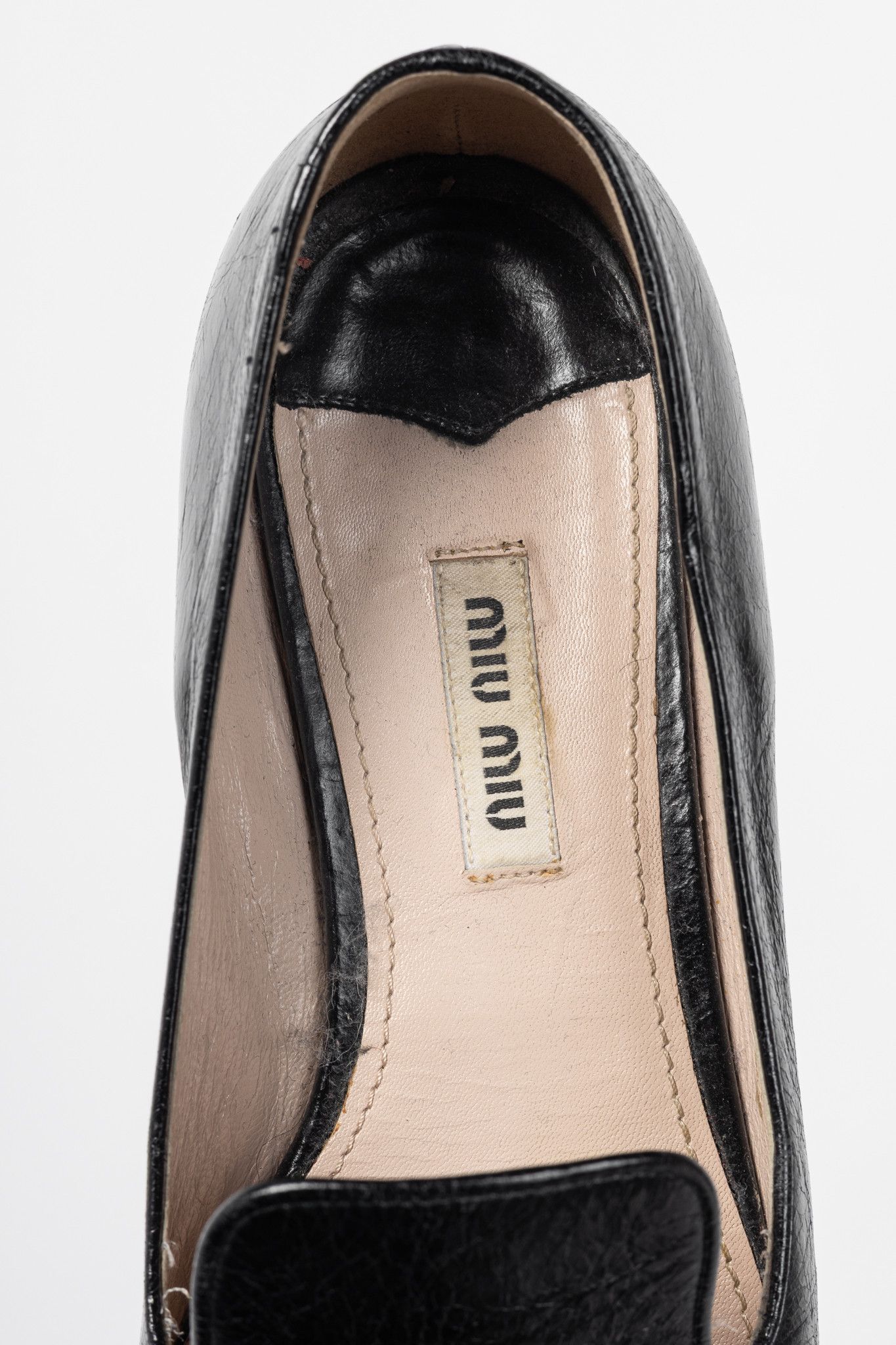 Miu Miu Miu Miu AW13 Black Leather Pointed-Toe Flats Size US 6.5 / IT 36.5 - 8 Thumbnail