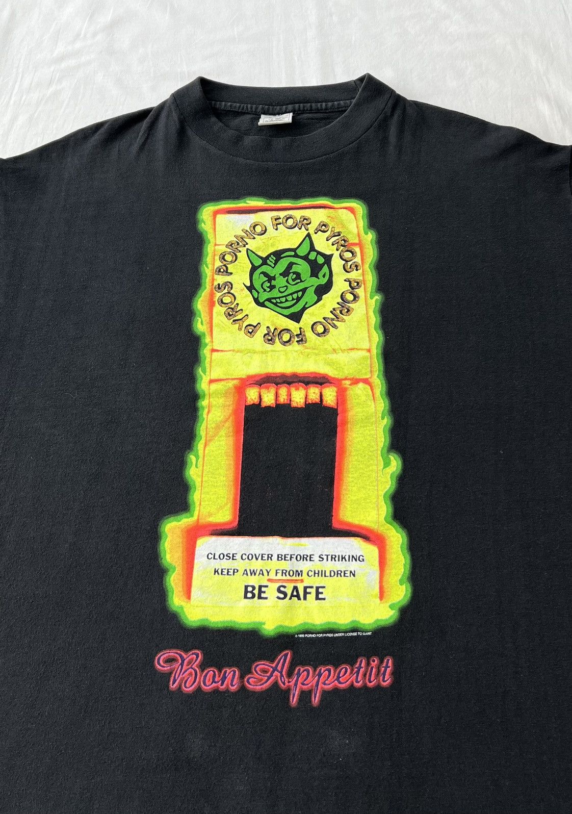 Band Tees Vintage 1993 Porno for Pyros Bon Appetit Reading Festival Size US XL / EU 56 / 4 - 3 Thumbnail