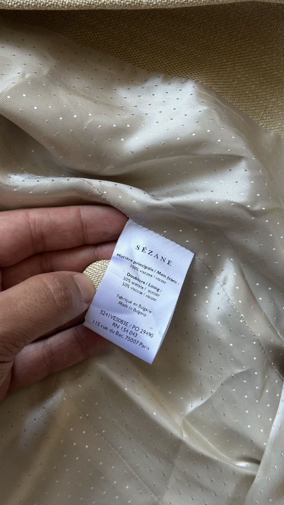 Sezane Women's Editions Sezane Vintage Classic Blazer Size XS / US 0-2 / IT 36-38 - 9 Thumbnail