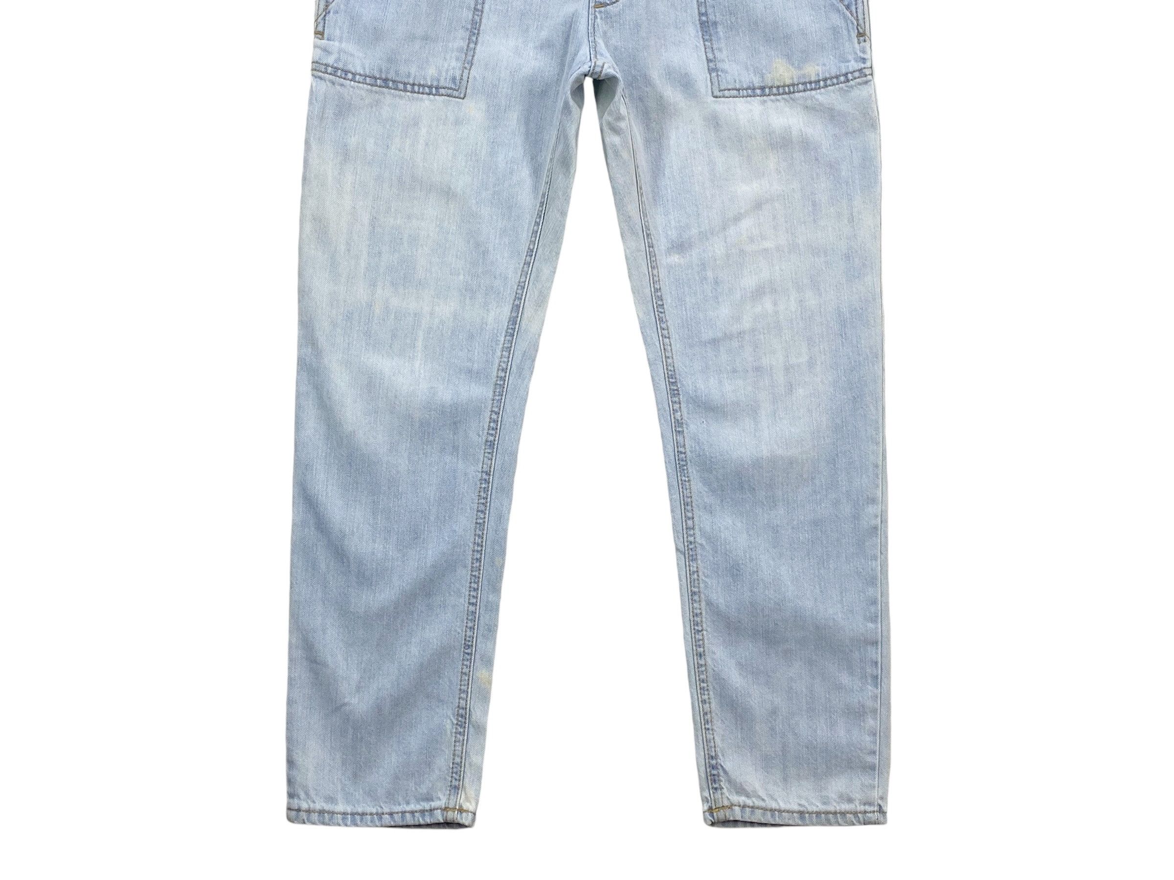 Big John × Vintage Gap Carpenter Light Wash Baker Pocket Bib Overalls Size US 33 - 5 Thumbnail