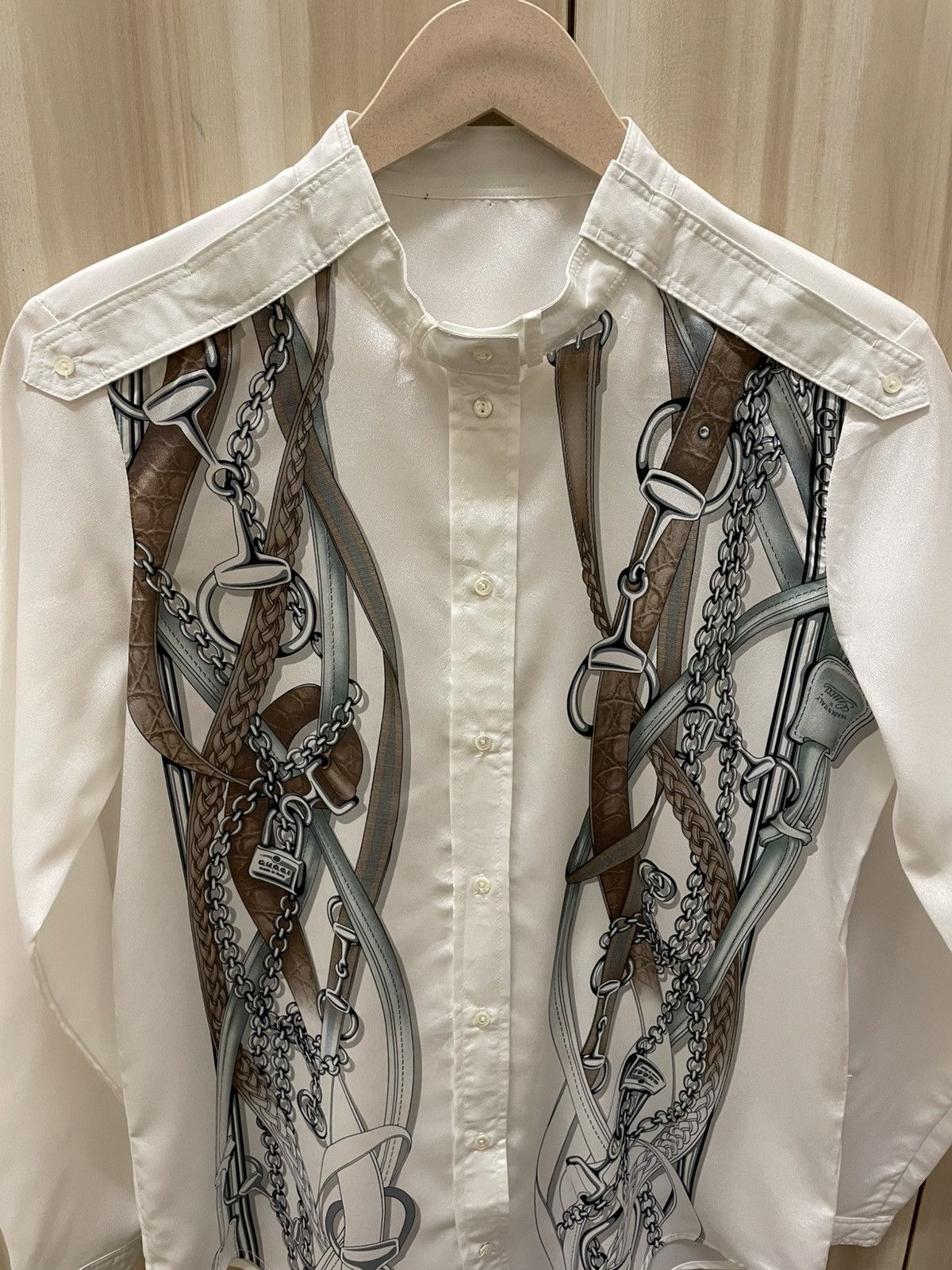 Gucci Gucci Resort 2011 Collection Horsebit Silk Shirt Size M / US 6-8 / IT 42-44 - 6 Thumbnail