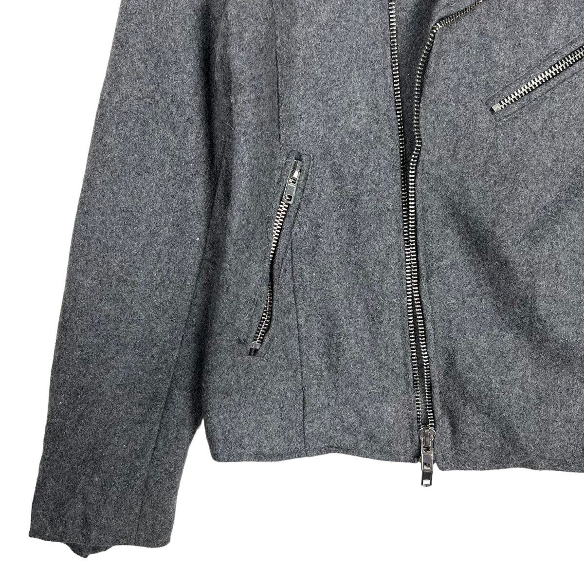 Japanese Brand 🔥 VMEN WOOL DOUBLE COLAR MOTO RIDER JACKET Size US M / EU 48-50 / 2 - 4 Thumbnail