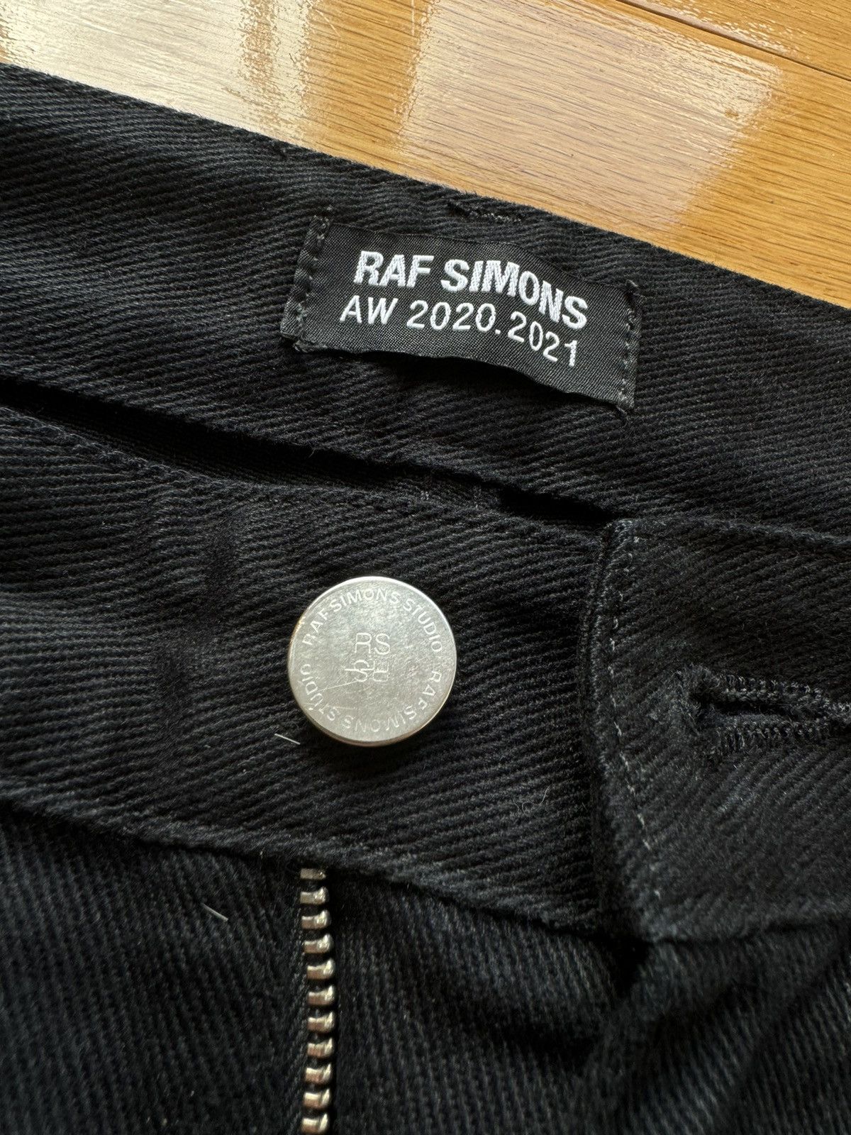 Raf Simons Raf Simon black zipper jeans Size US 29 - 4 Thumbnail