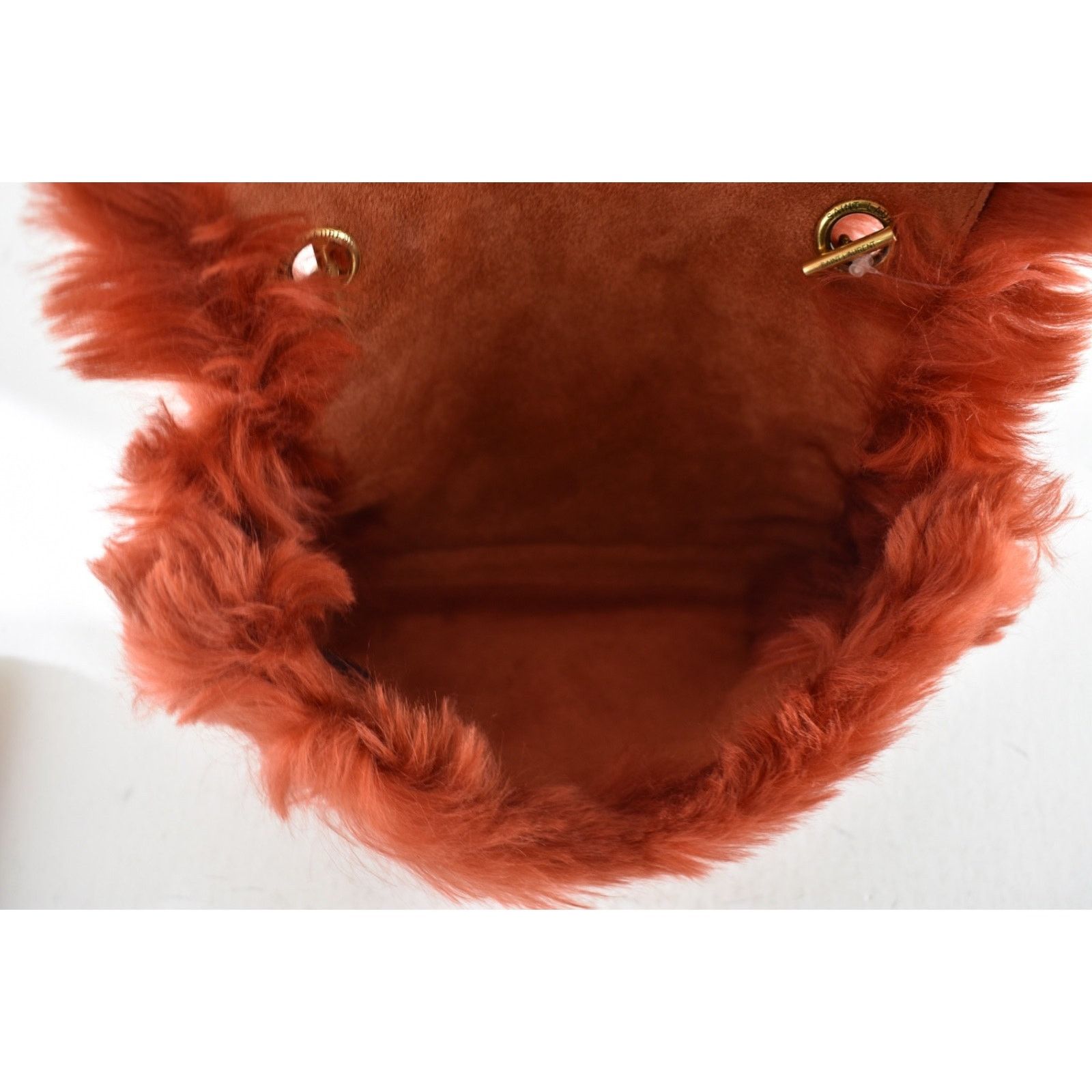 Yves Saint Laurent Saint Laurent Small Kate YSL Red Reversible Faux Fur Bag Size ONE SIZE - 18 Thumbnail