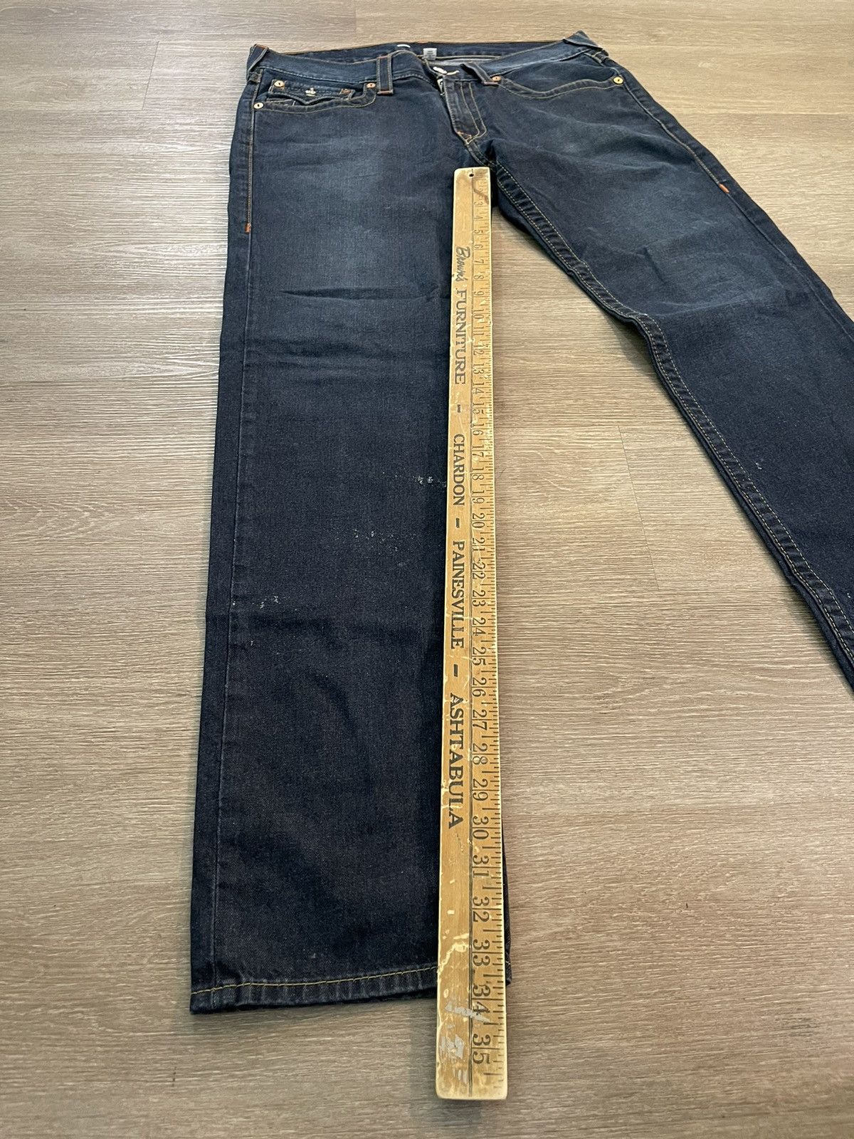 True Religion × Vintage VINTAGE TRUE RELIGION SLIM FIT THICK STITCH DENIM JEANS Size US 36 / EU 52 - 6 Thumbnail