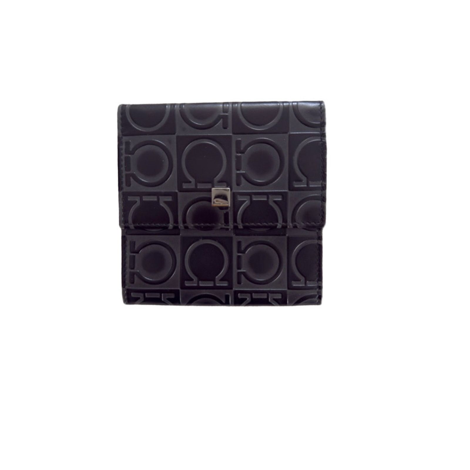 Salvatore Ferragamo Salvatore Ferragamo Black Gancini Embossed Leather Wallet Size ONE SIZE - 1 Thumbnail