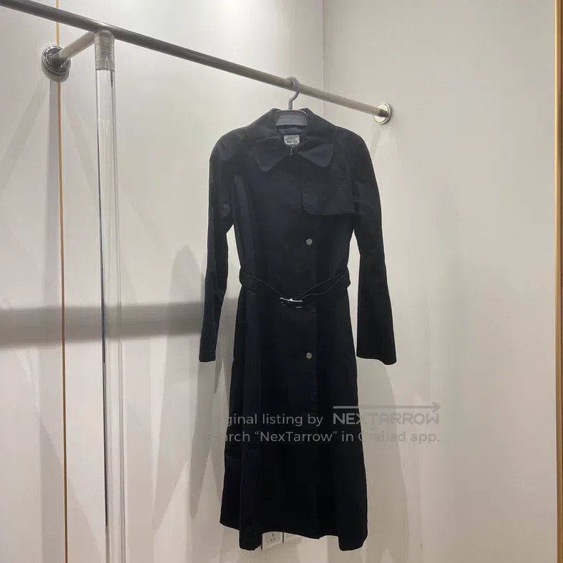 Hermes Hermes Solid Color Reversible Belted Long Trench Coat Size XXS / US 00 / IT 34 - 1 Thumbnail