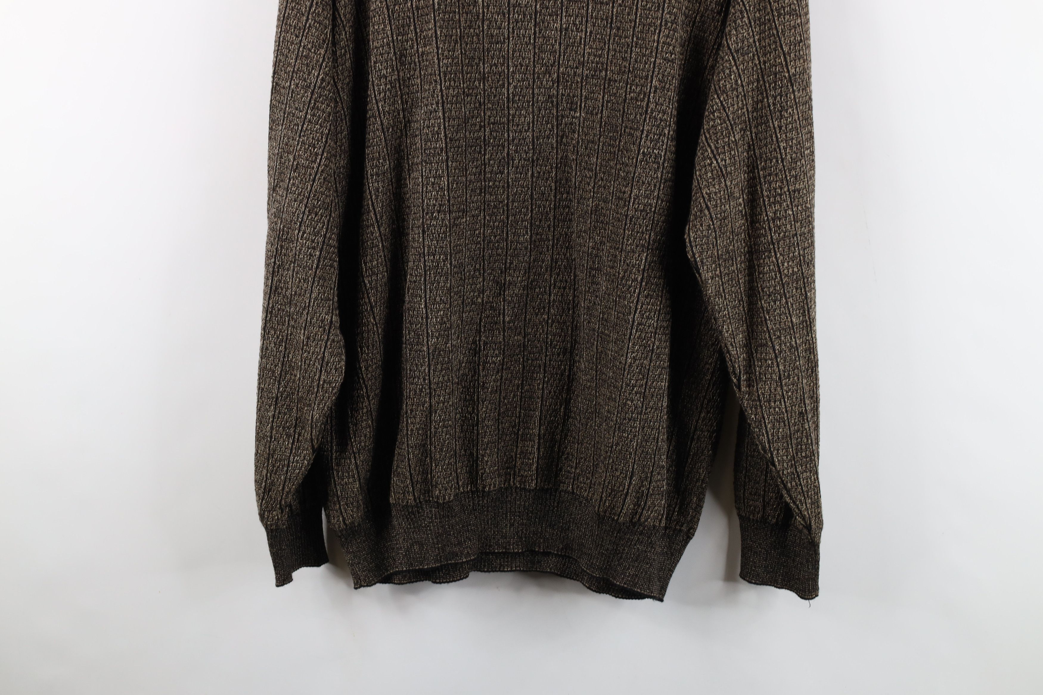 Vintage Vintage 90s Streetwear Knit Half Zip Collared Sweater Size US XL / EU 56 / 4 - 12 Thumbnail