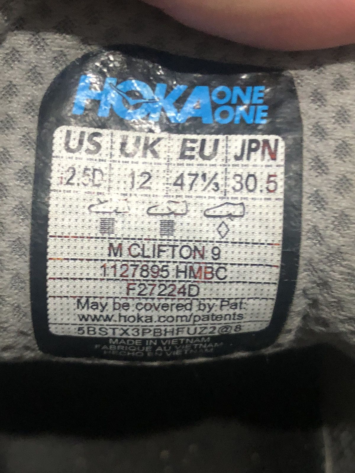 Hoka Hoka One One Clifton 9 Running Shoes Mens Size 12.5 Gray Size US 12.5 / EU 45-46 - 22 Thumbnail