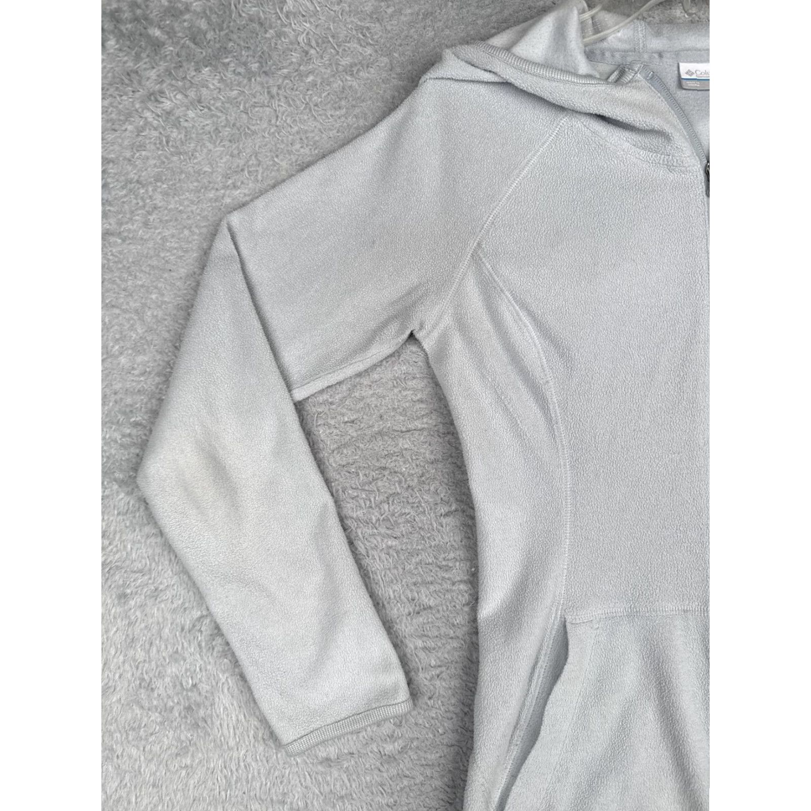 Vintage Columbia Jacket Womens S Gray Fleece Hooded Full Zip Outdoor Hiking Pockets Size S / US 4 / IT 40 - 3 Thumbnail