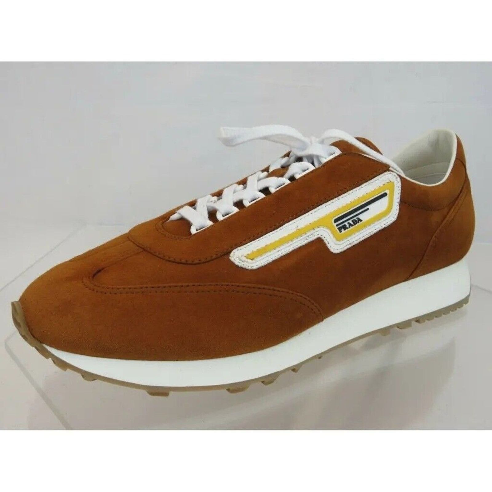 Prada PRADA 2EG286 BROWN SUEDE LOGO LOW LACE UP SNEAKERS 8 / US 9 Size US 9 / EU 42 - 9 Thumbnail
