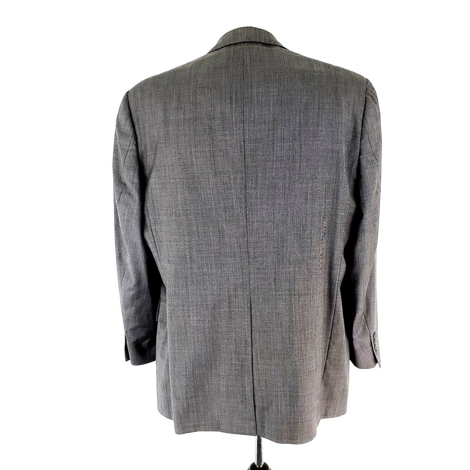 Hart Schaffner Marx Hart Schaffner Marx Wool 2 Button Blazer 44L Nailshead Gray Size 44L - 6 Thumbnail