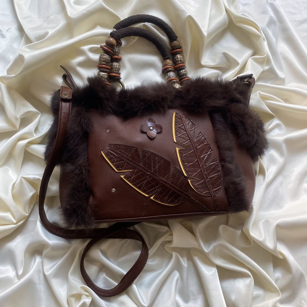 Vintage Vintage brown boho leather bag Size ONE SIZE - 2 Thumbnail