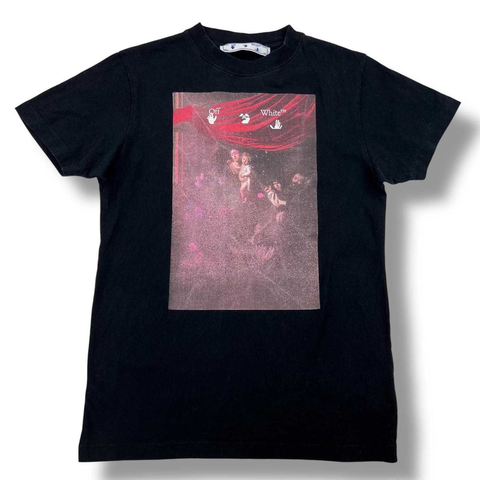 Off-White Sprayed Caravaggio Black T Shirt