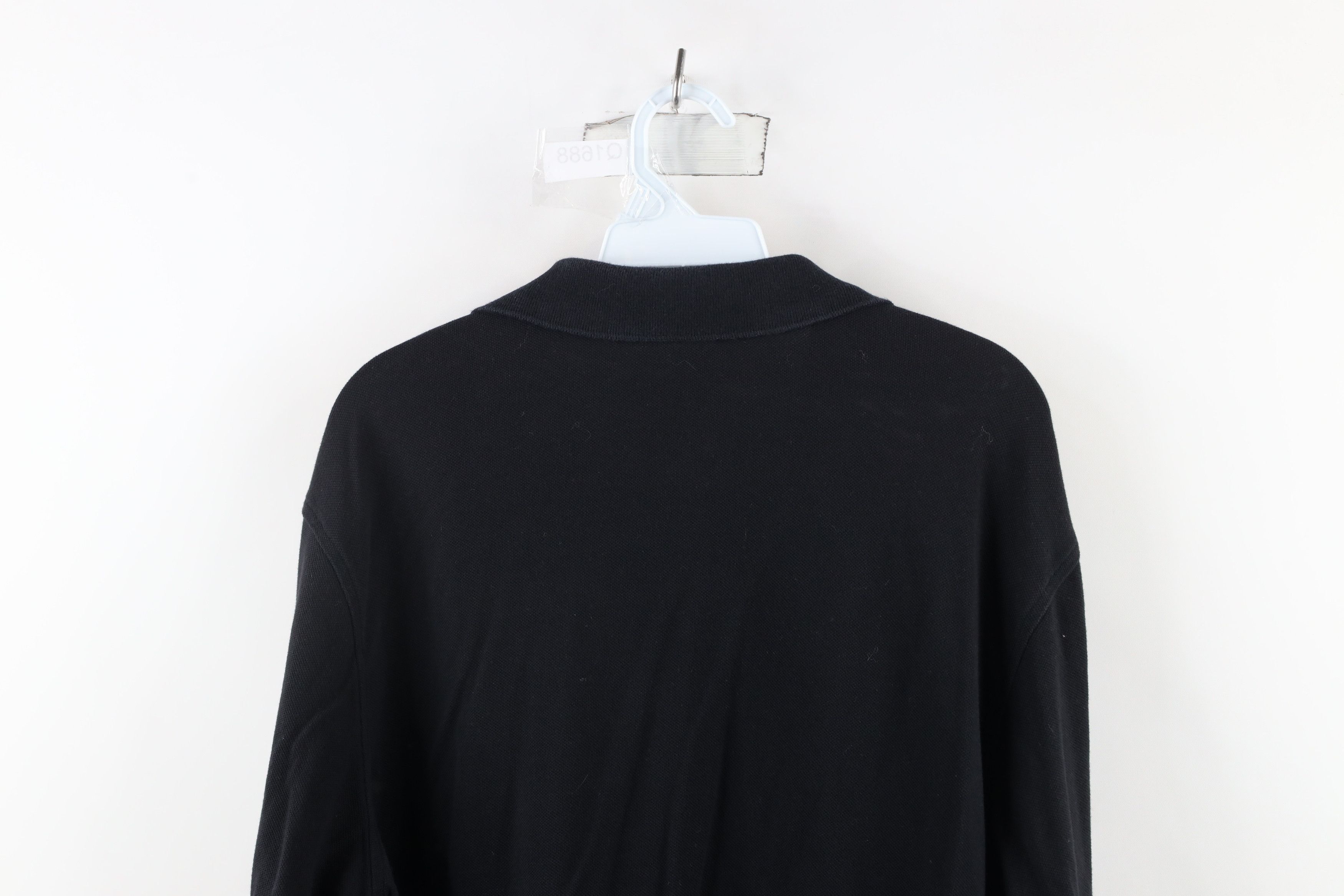 Lands' End × Vintage Vintage 90s Lands End University Long Sleeve Polo Black Size US XL / EU 56 / 4 - 8 Thumbnail