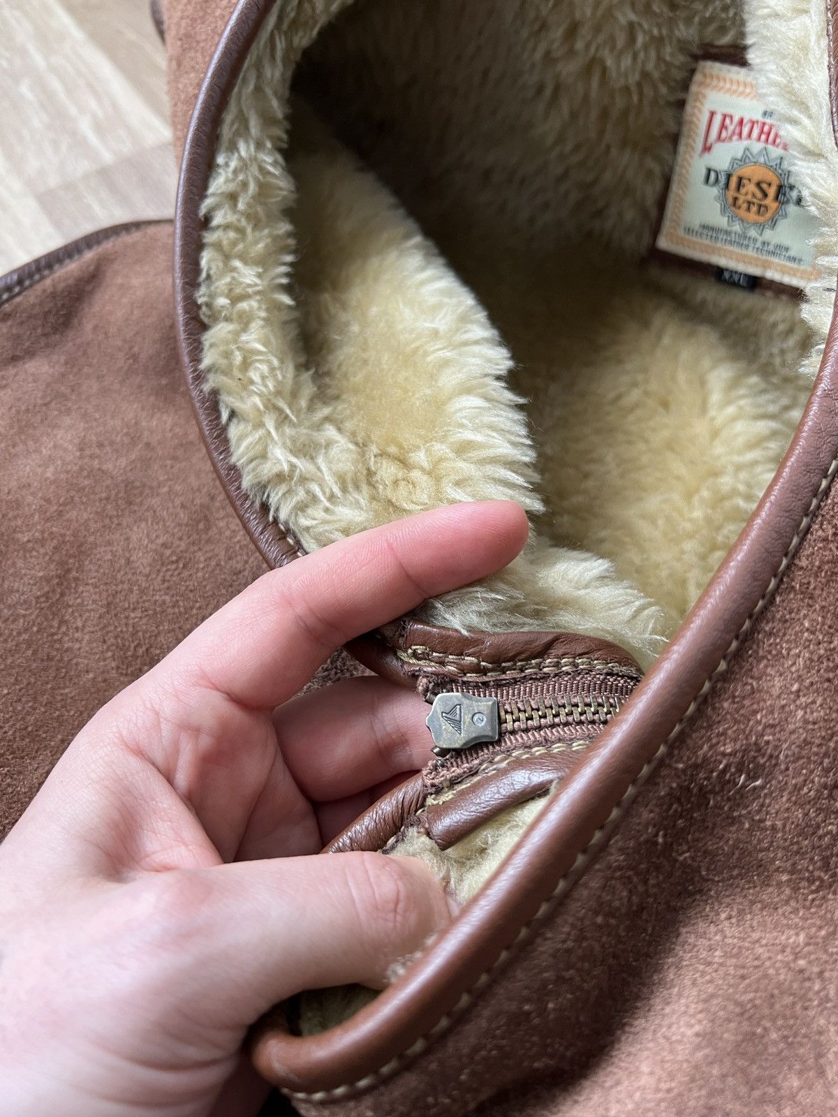 Diesel Rare Diesel LTD Leather Sheepskin Brown Vest Size XL-XXL Size US XL / EU 56 / 4 - 10 Thumbnail