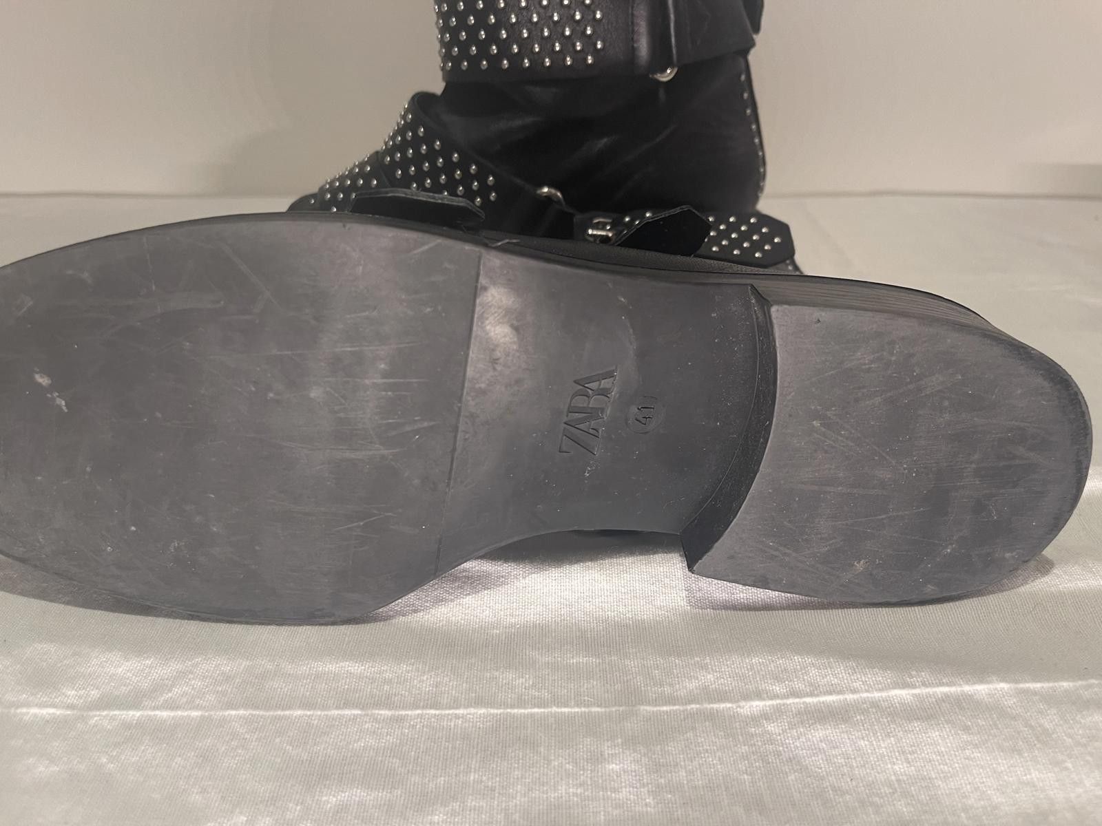 Zara Zara black studded boots Size US 10 / IT 40 - 5 Thumbnail
