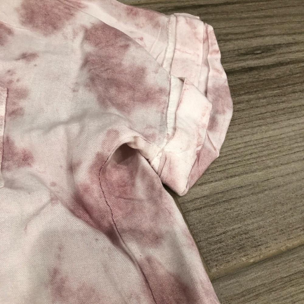 Designer Sim & Sam Pink Tie Dye Button Down Shirt Size S / US 4 / IT 40 - 4 Thumbnail