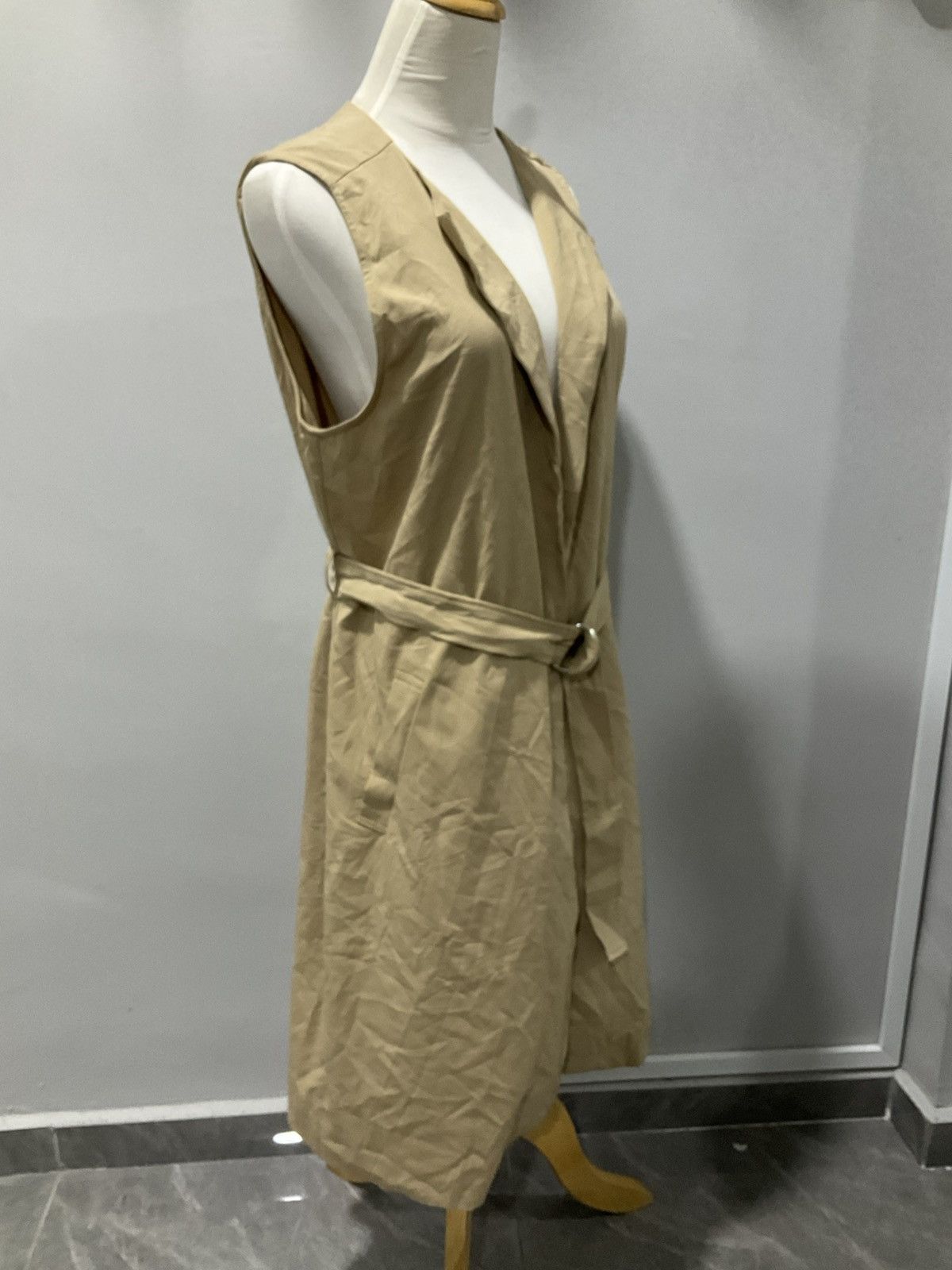 Japanese Brand Women Belted Vest Dress Bayflow Size L / US 10 / IT 46 - 2 Thumbnail
