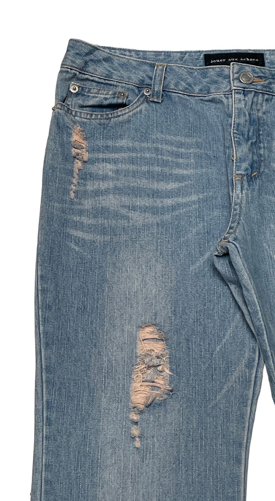 Japanese Brand × Vintage Vintage Japanese Brand Jouer Aux Echecs Flared Jeans 1990s Size US 30 / EU 46 - 4 Thumbnail