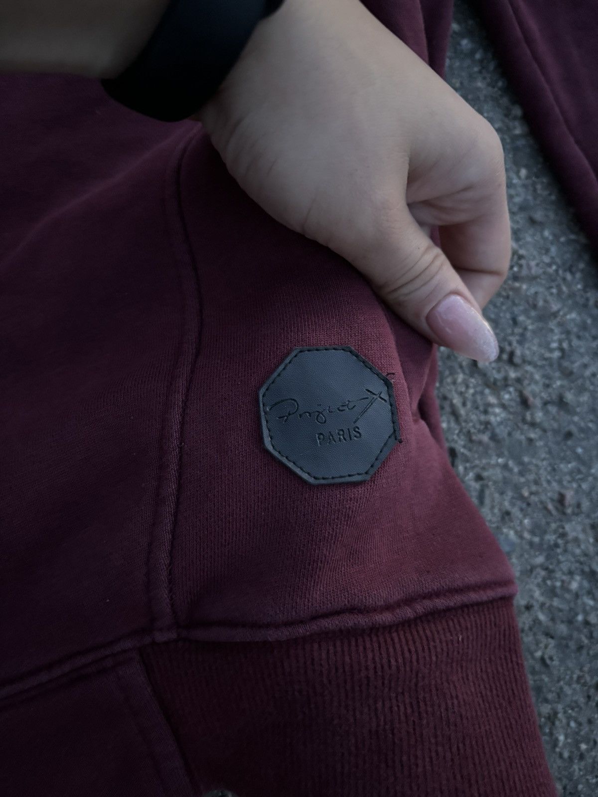 Designer × Vintage Y2k Project X Paris burgundy neoprene jacket Size XS / US 0-2 / IT 36-38 - 3 Thumbnail