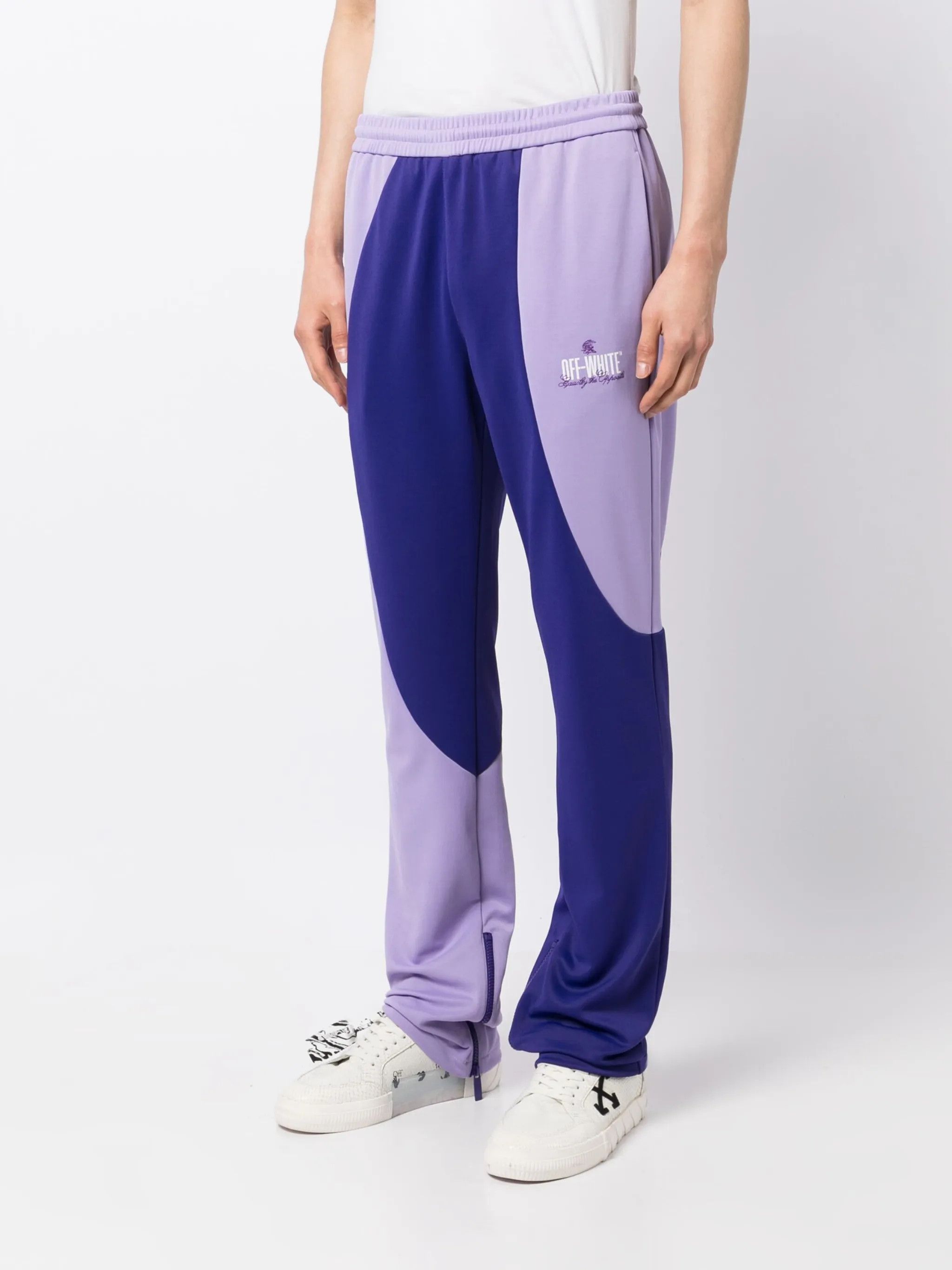 Off-White o1y0225 Logo Jogger & Sweatpant in Lilac/Blue Size US 32 / EU 48 - 3 Thumbnail