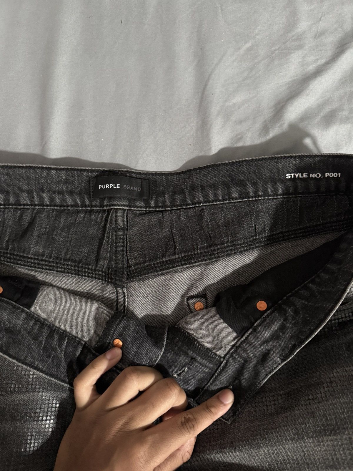 Purple Brand Purple Brand Slim Fit Jeans – Grey/Black Wash Size 38 Size US 38 / EU 54 - 3 Thumbnail