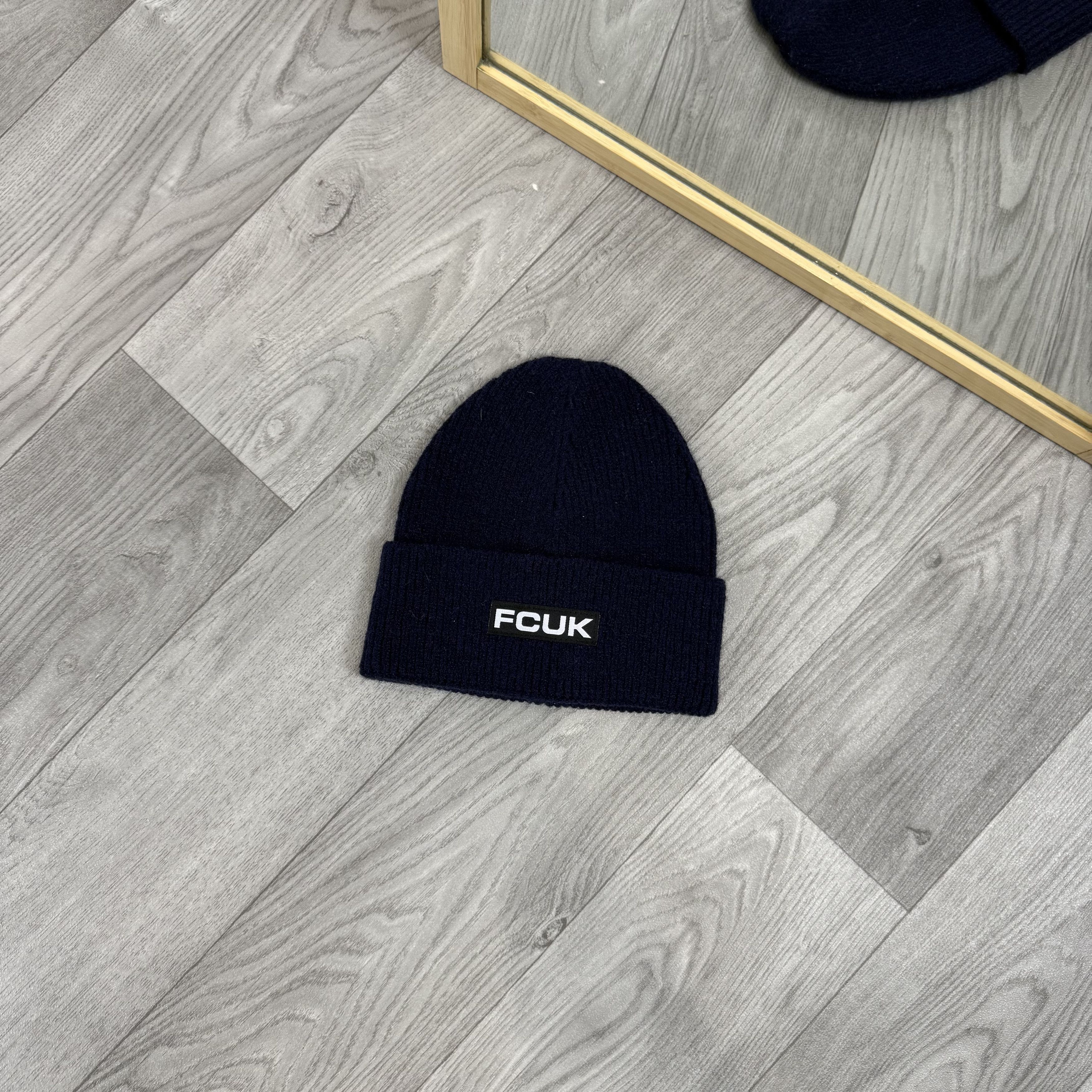 FCUK FCUK French Connection Blue Beanie Winter Hat Size ONE SIZE - 1 Thumbnail
