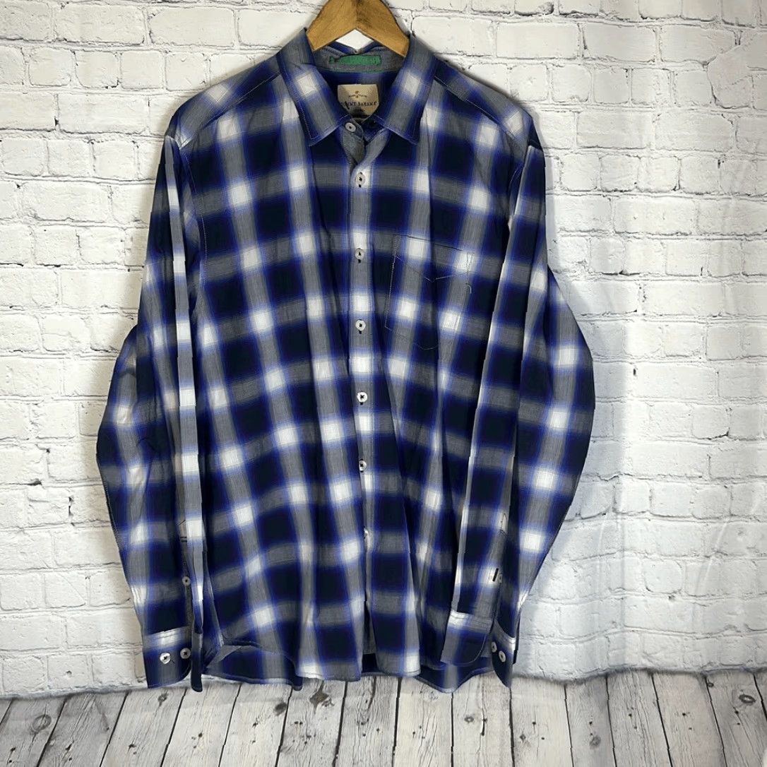 Tommy Bahama VINTAGE Tommy Bahama Jeans Plaid Western Country Button-Down Shirt L Large Men Blue Regular Button-Up Sleeve Long Shirt Size US L / EU 52-54 / 3 - 2 Thumbnail