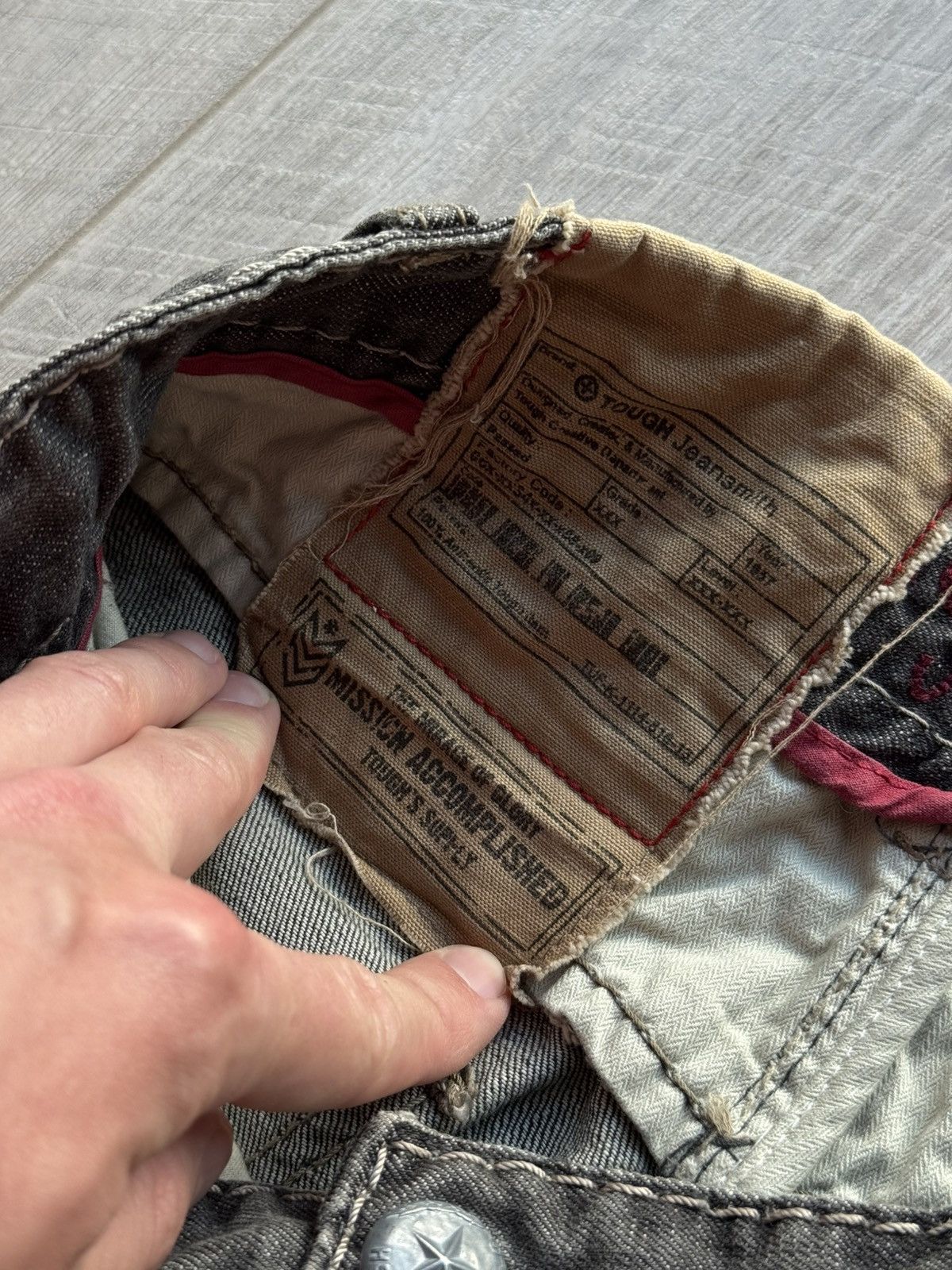 If Six Was Nine Tough Jeansmith Japanese Y2K Relaxed Jeans Gothic Punk Opium Size US 30 / EU 46 - 11 Thumbnail