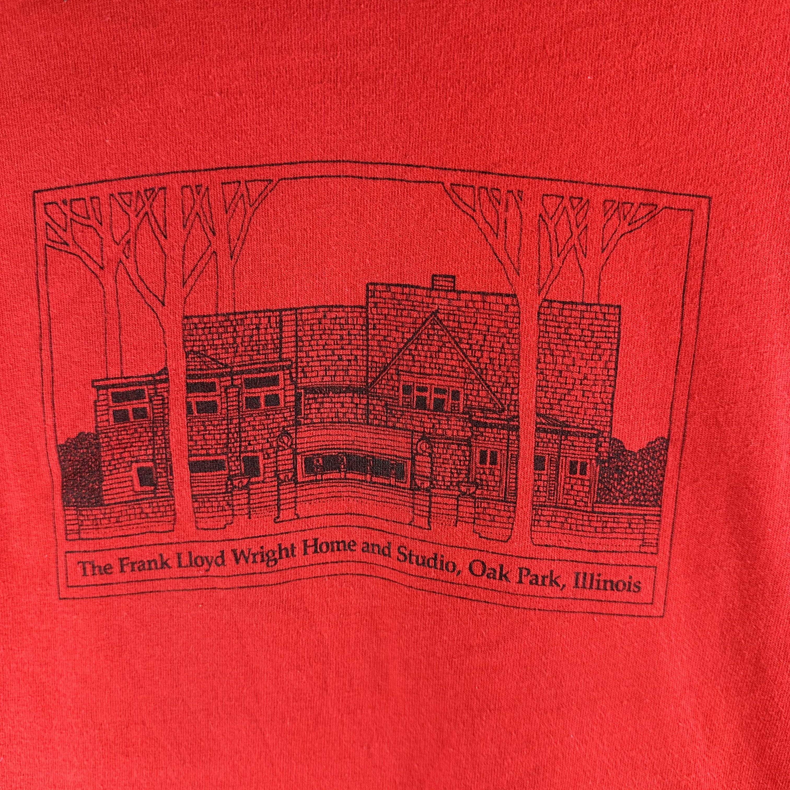 Vintage 90s The Frank Lloyd Wright Home and Studio Graphic T-shirt Size US XL / EU 56 / 4 - 2 Thumbnail