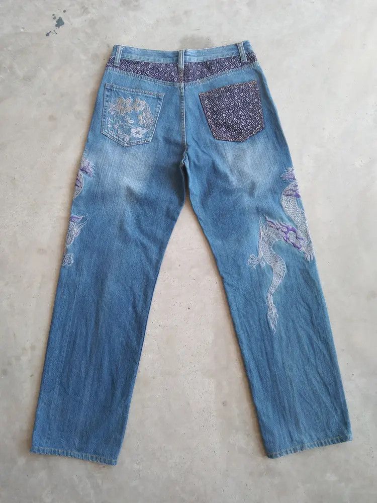 Japanese Brand Vintage Karakuri Tamashi Jeans Style Big Logo 30x30 Size US 30 / EU 46 - 1 Thumbnail