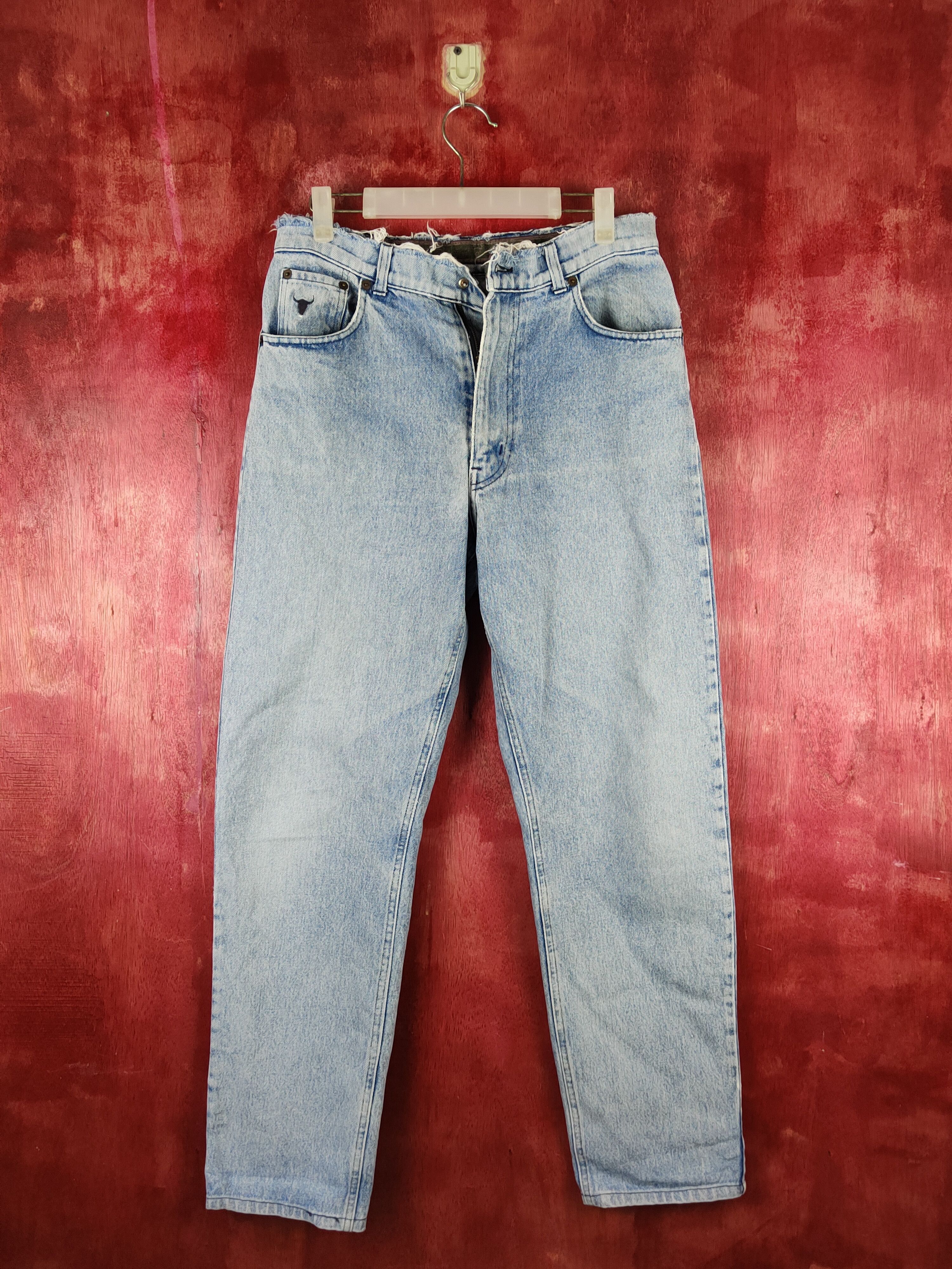 Vintage 18v18 Blue italy vintage Distressed Ripped Jeans #S1628 Size US 29 - 1 Thumbnail