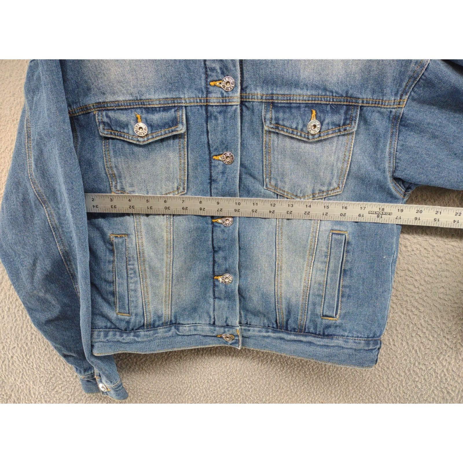 Denime Love Tree Denim Sherpa Lined Jacket Women's Size M Blue Bomber Jacket Mens? Size M / US 6-8 / IT 42-44 - 5 Thumbnail