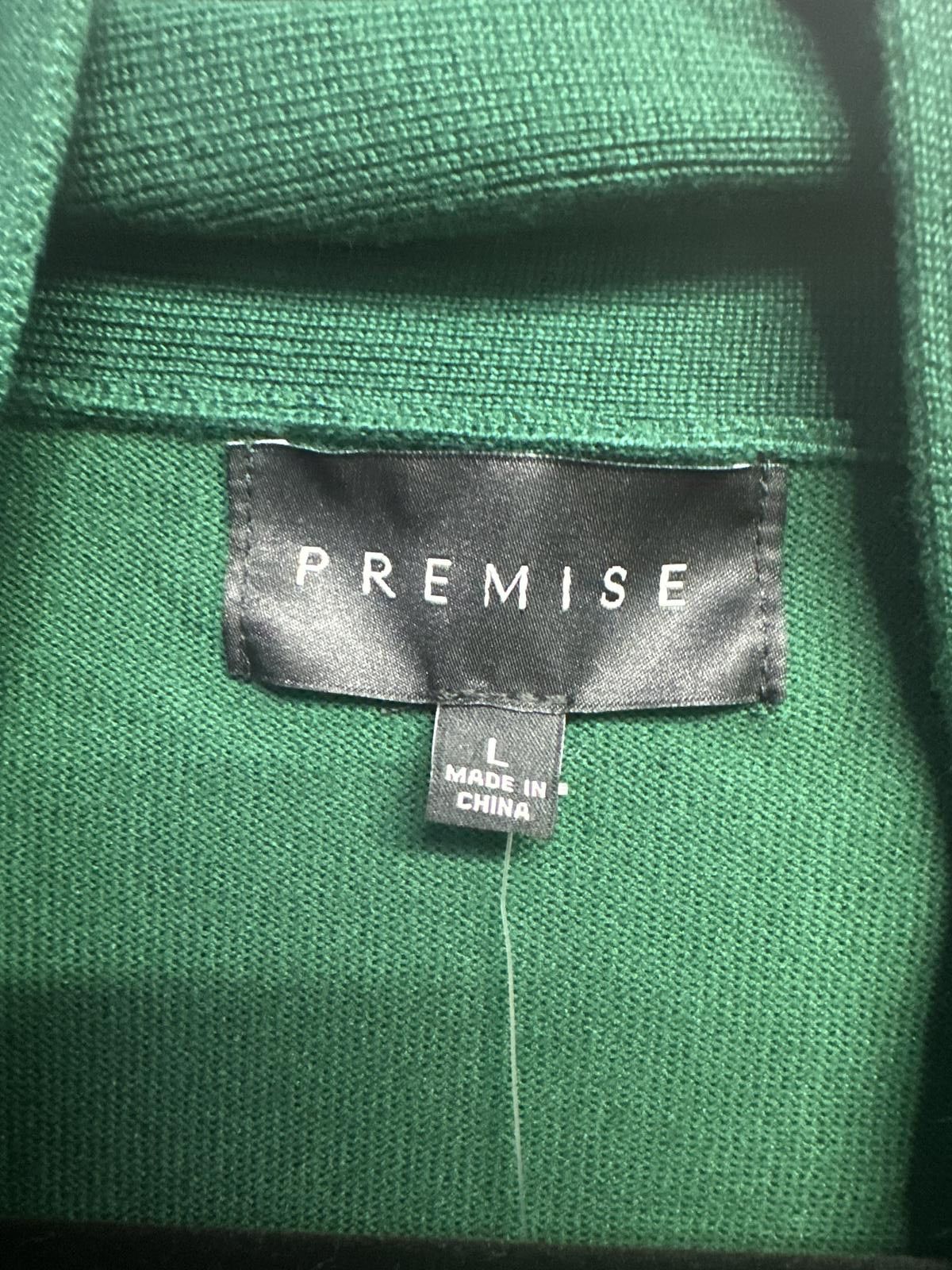 Broken Promises Co. Premise Large Green Open Front Cardigan Sweater Size L / US 10 / IT 46 - 2 Thumbnail