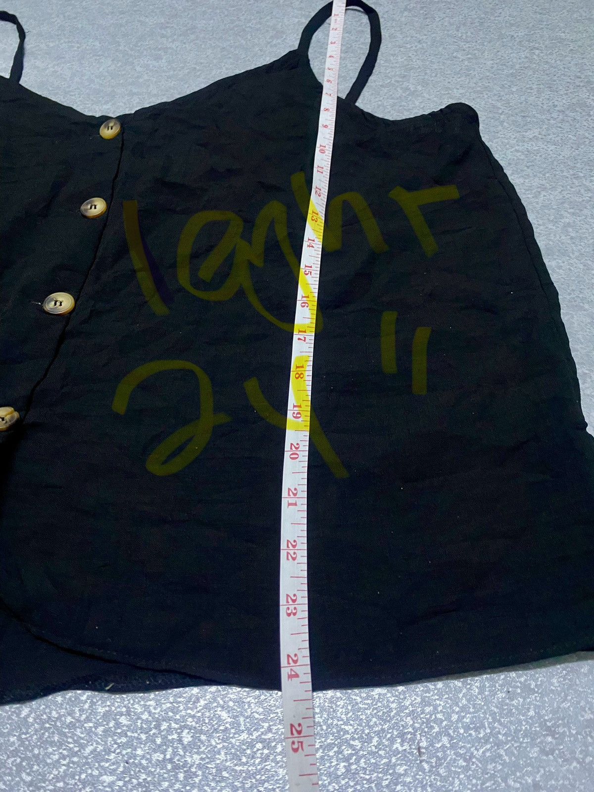 Topshop Topshop Black Cami Tank Button Front Sleeveless Top US14 Size L / US 10 / IT 46 - 14 Thumbnail