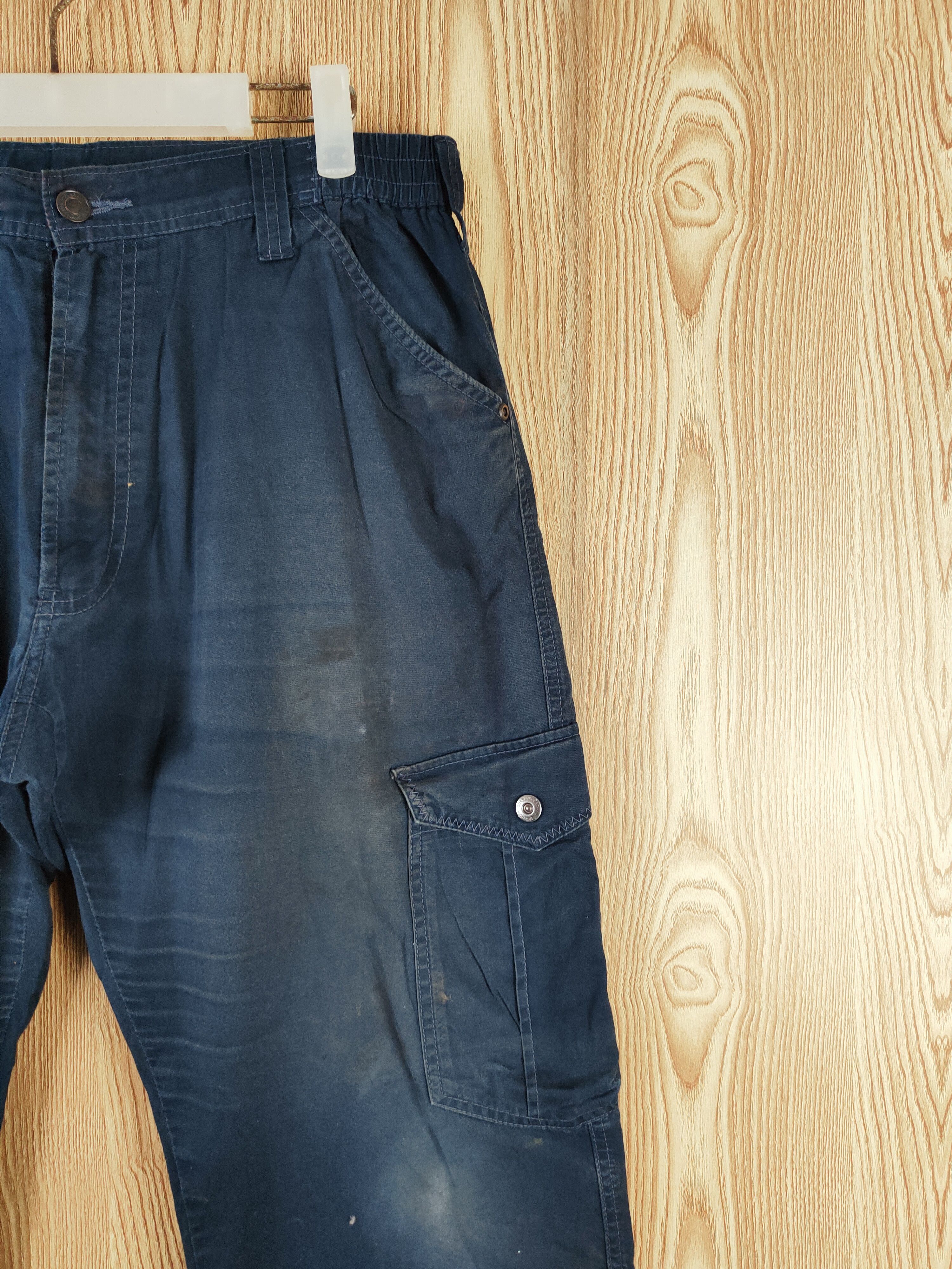Japanese Brand GW Navy Faded Multipocket Tactical Cargo Pants #W376 Size US 33 - 5 Thumbnail