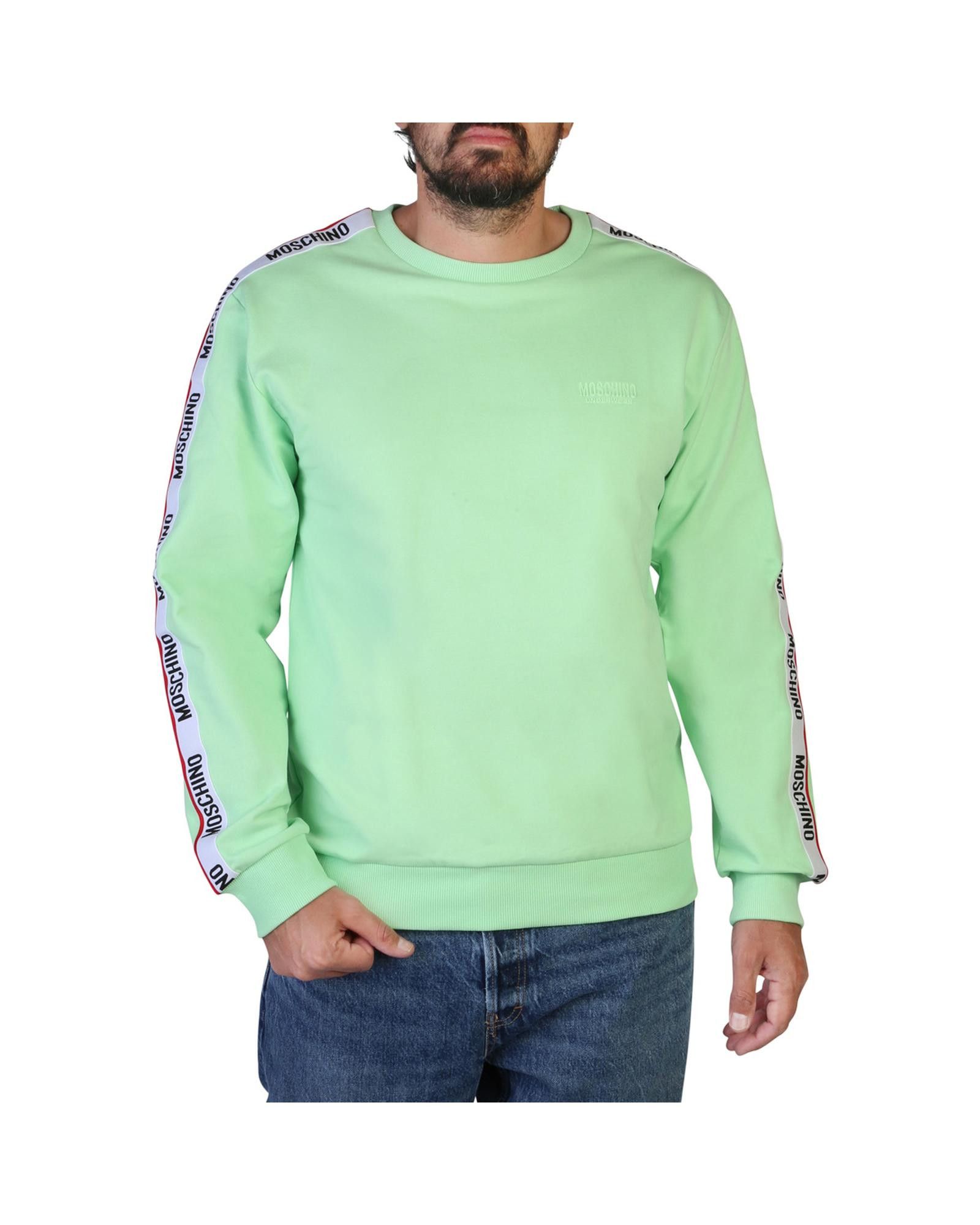 image of Moschino Classic Round Neck Cotton Sweatshirt in Green, Men's (Size Large)